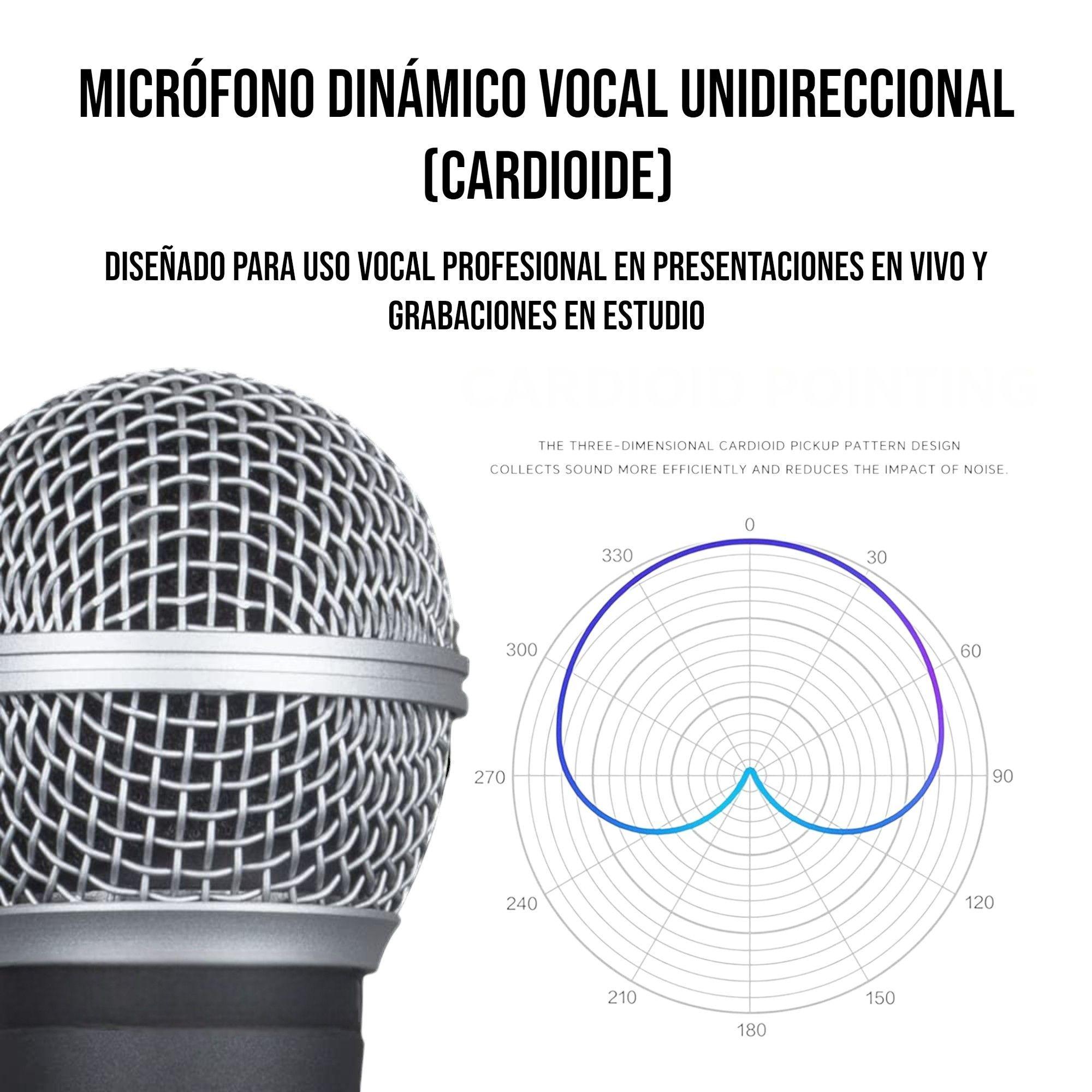 MICRÓFONO VOCAL PROFESIONAL DINÁMICO CARDIOIDE -2