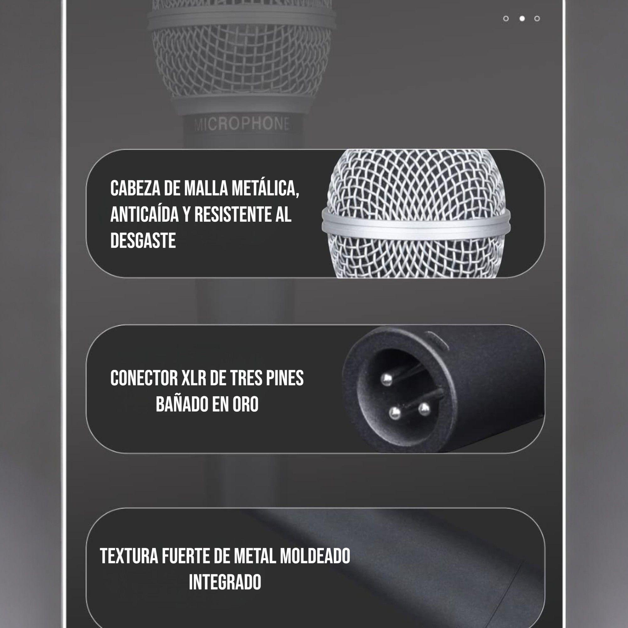MICRÓFONO VOCAL PROFESIONAL DINÁMICO CARDIOIDE -5