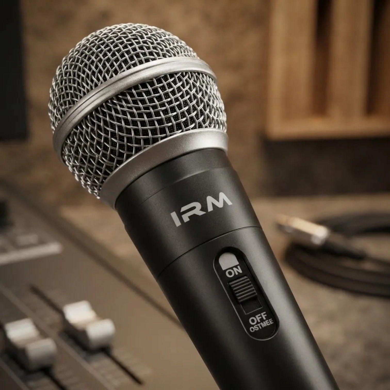 Micrófono Vocal Dinámico Profesional Irm 10628 Con Cable Xlr-2