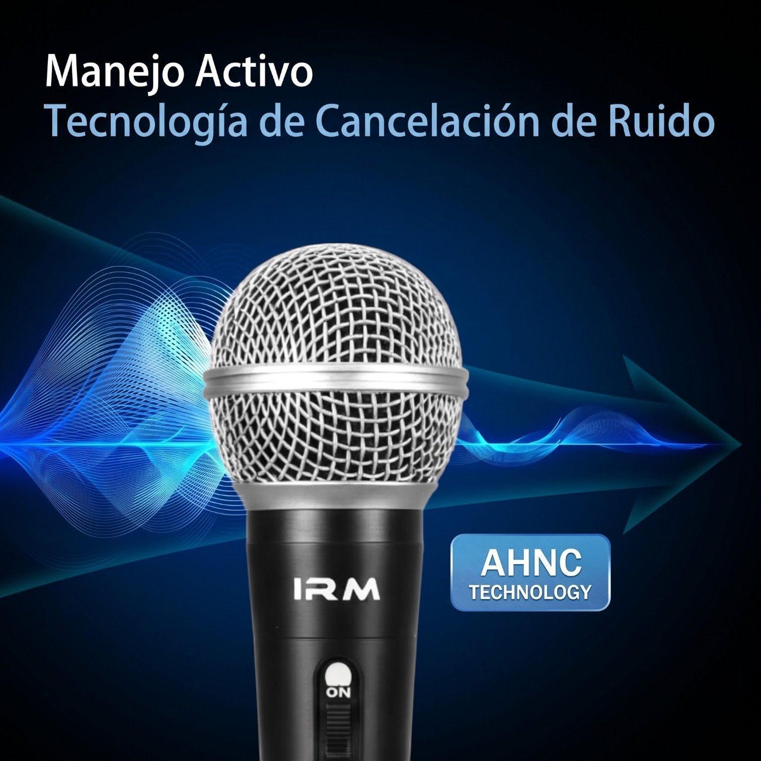 Micrófono Vocal Dinámico Profesional Irm 10628 Con Cable Xlr-6