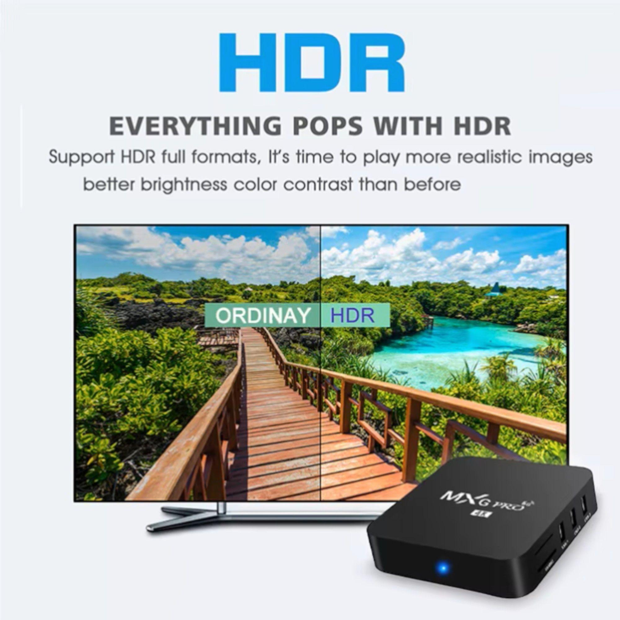 TV Box Smart tv MX QPRO 4K 8GB Ram 128gb Streaming Cable Hdmi-2