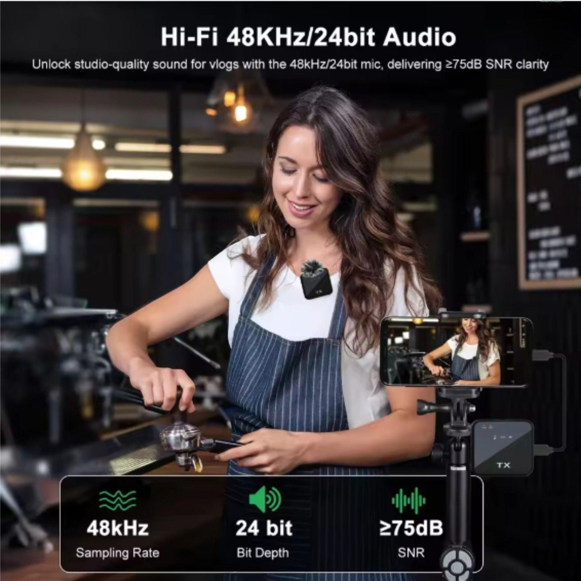 Micrófono Lavalier Inalámbrico X 2 Irm F15-2 Para Podcast-2