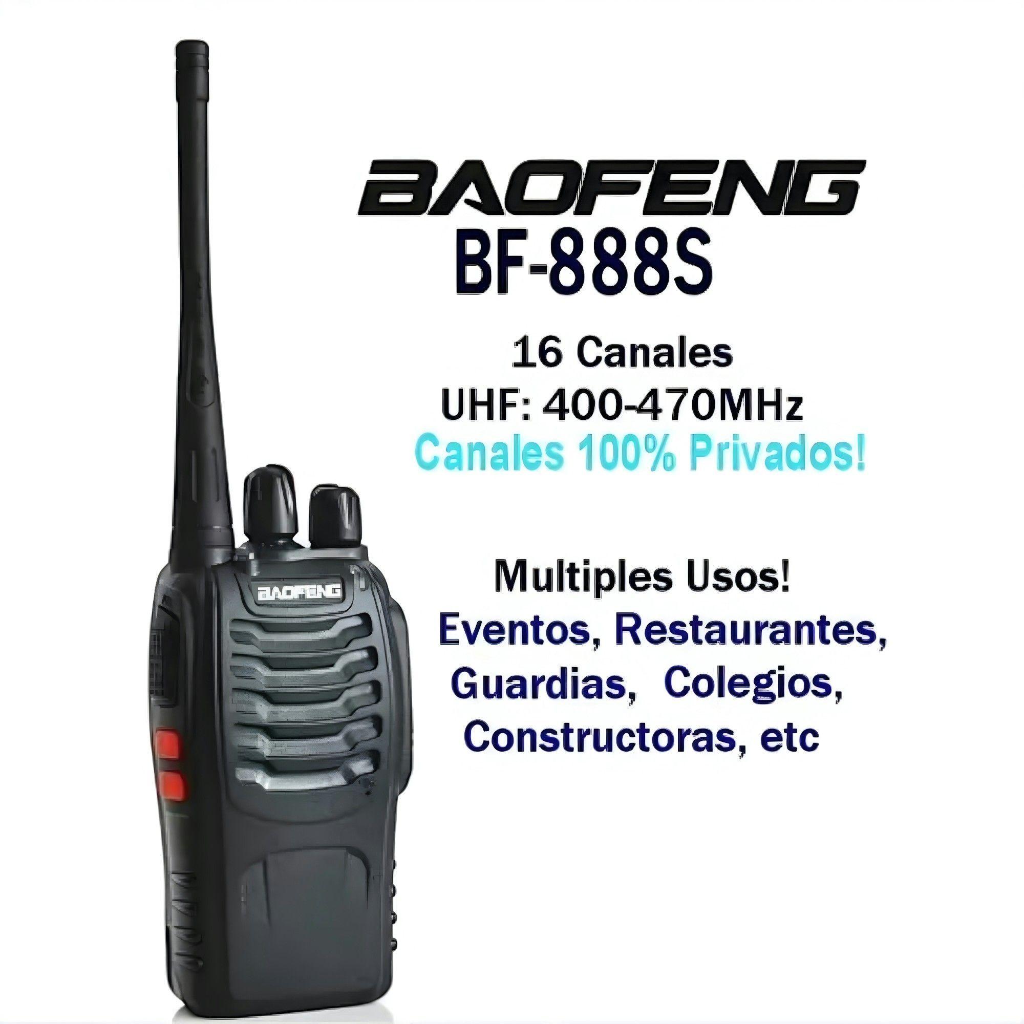 Pack 2 Walkie Talkie Baofeng Bf 888s Radio Transmisor Uhf-2