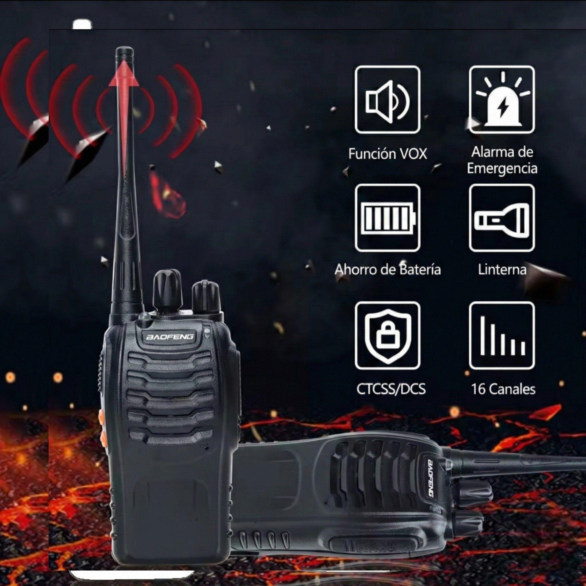 Pack 2 Walkie Talkie Baofeng Bf 888s Radio Transmisor Uhf-5