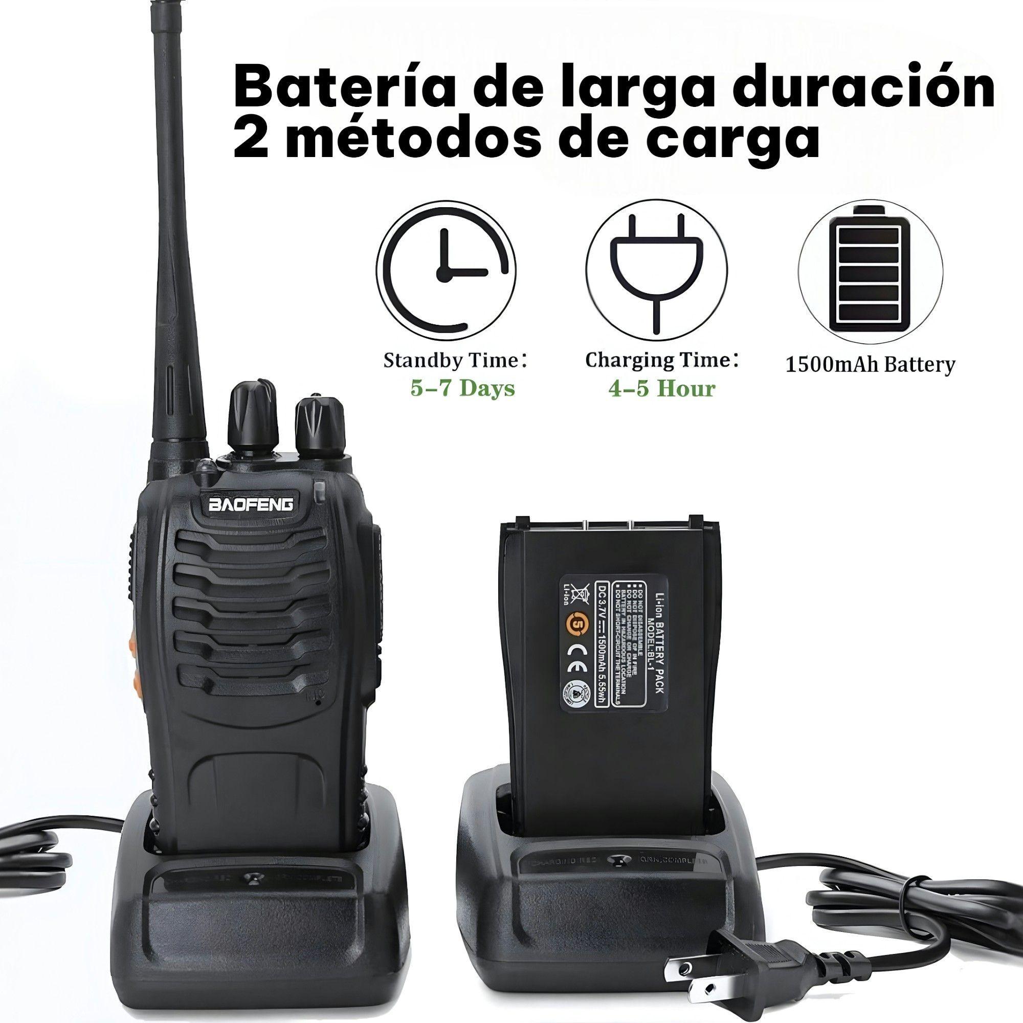 Pack 2 Walkie Talkie Baofeng Bf 888s Radio Transmisor Uhf-7