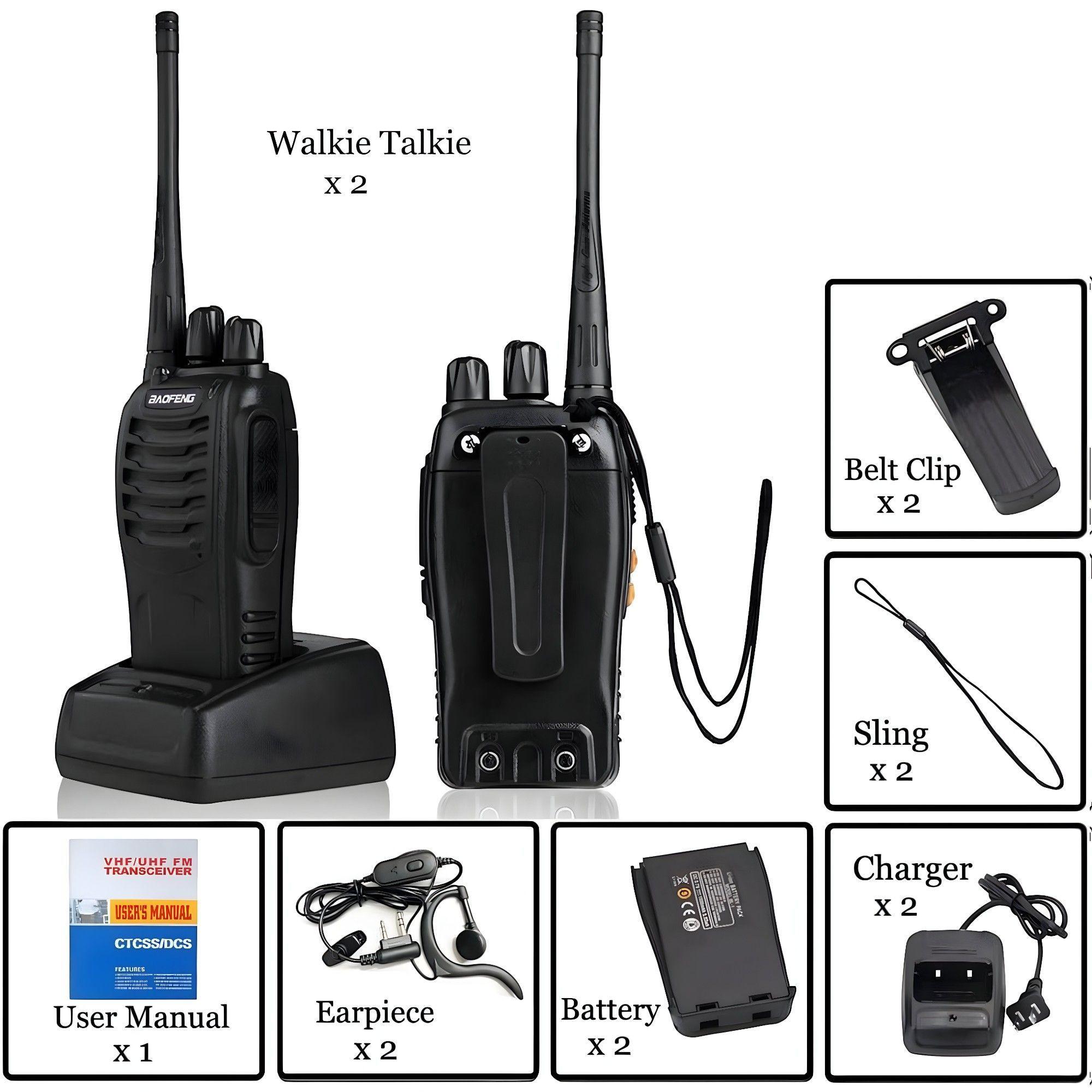 Pack 2 Walkie Talkie Baofeng Bf 888s Radio Transmisor Uhf-8
