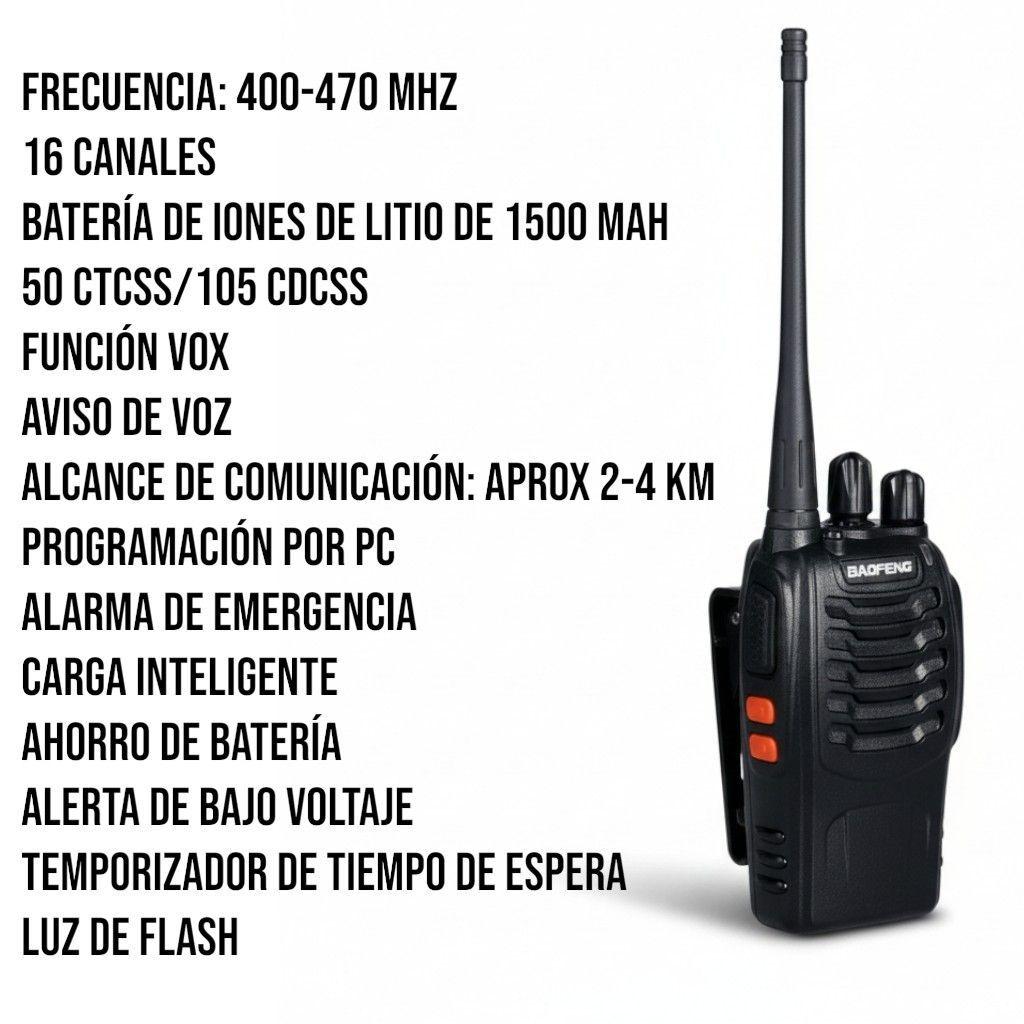 Pack 2 Walkie Talkie Baofeng Bf 888s Radio Transmisor Uhf-9