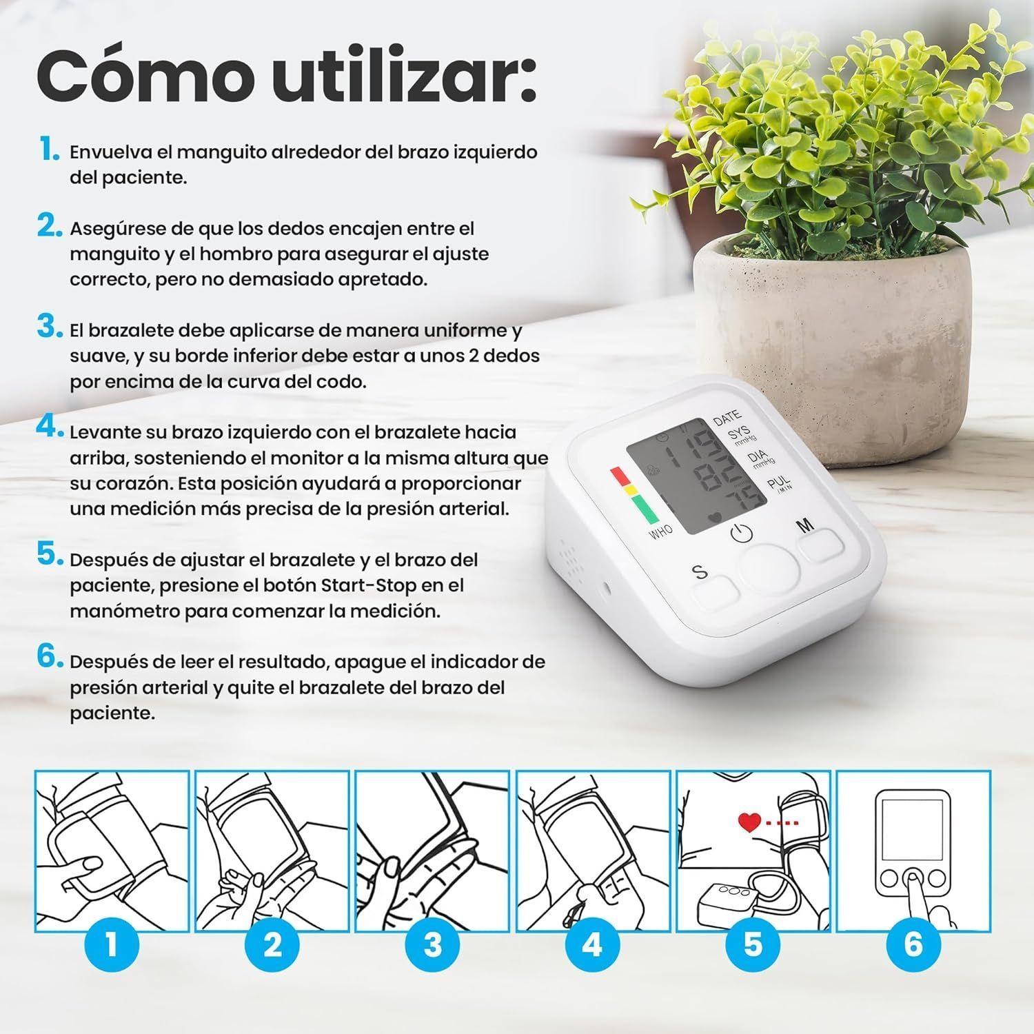 Tensiometro Digital De Brazo Medicion De Presion Arterial-4