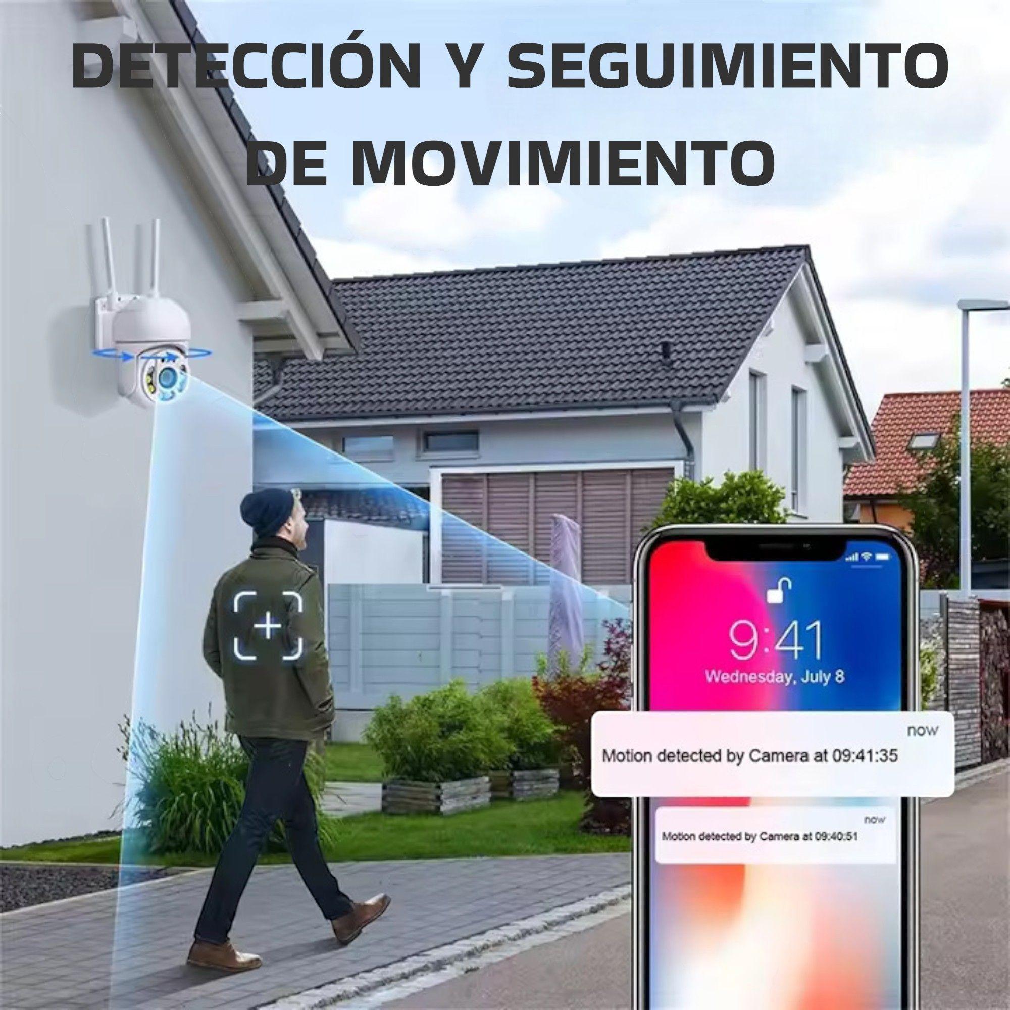 Camara De Seguridad Exterior Wifi Vision Nocturna Sensor de Movimiento-7