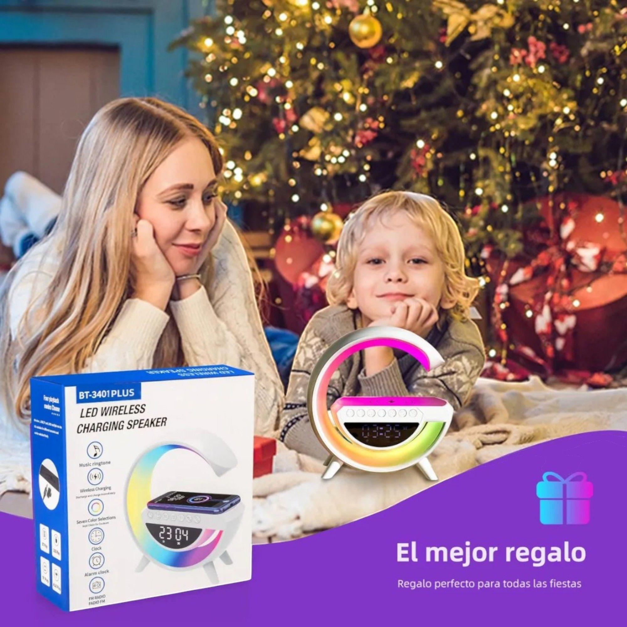 Lampara G Inteligente Luz Colores Cargador Reloj Altavoz bluetooth-4