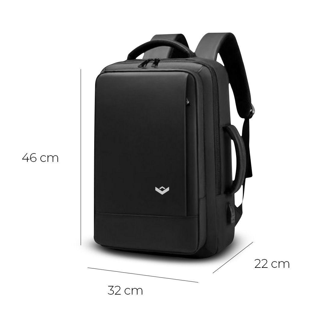 Mochila Impermeable Expandible Antirrobo Con Puerto Usb Notebook-2