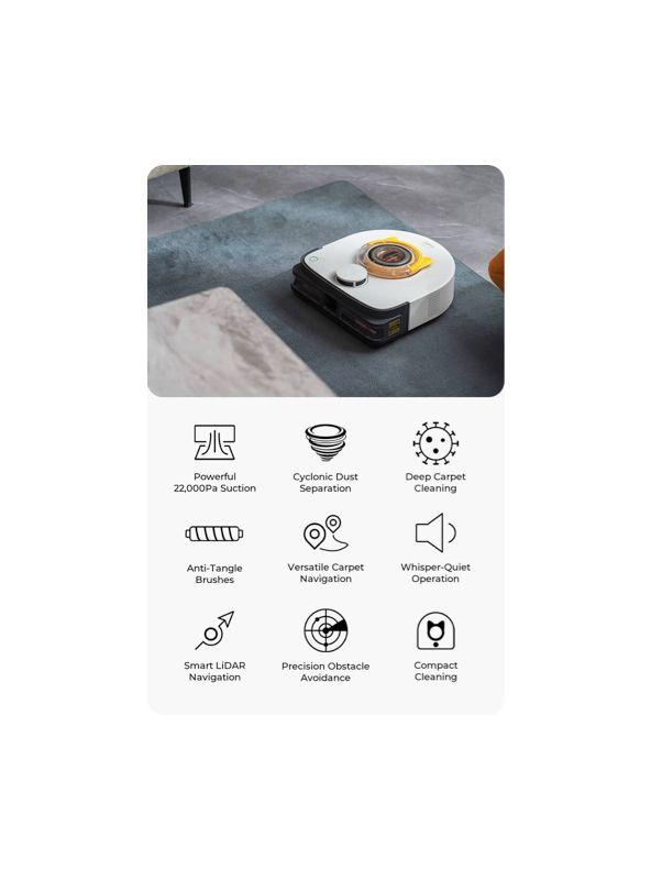 Ubpet V10 Robot aspirador para pelo de mascotas, 22000PA Succion ideal para alfombras-2