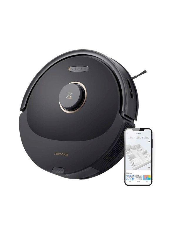 Roborock Robot aspirador y trapeador Q8 Max, cepillo DuoRoll, succión fuerte de 5500 Pa, Negro-0