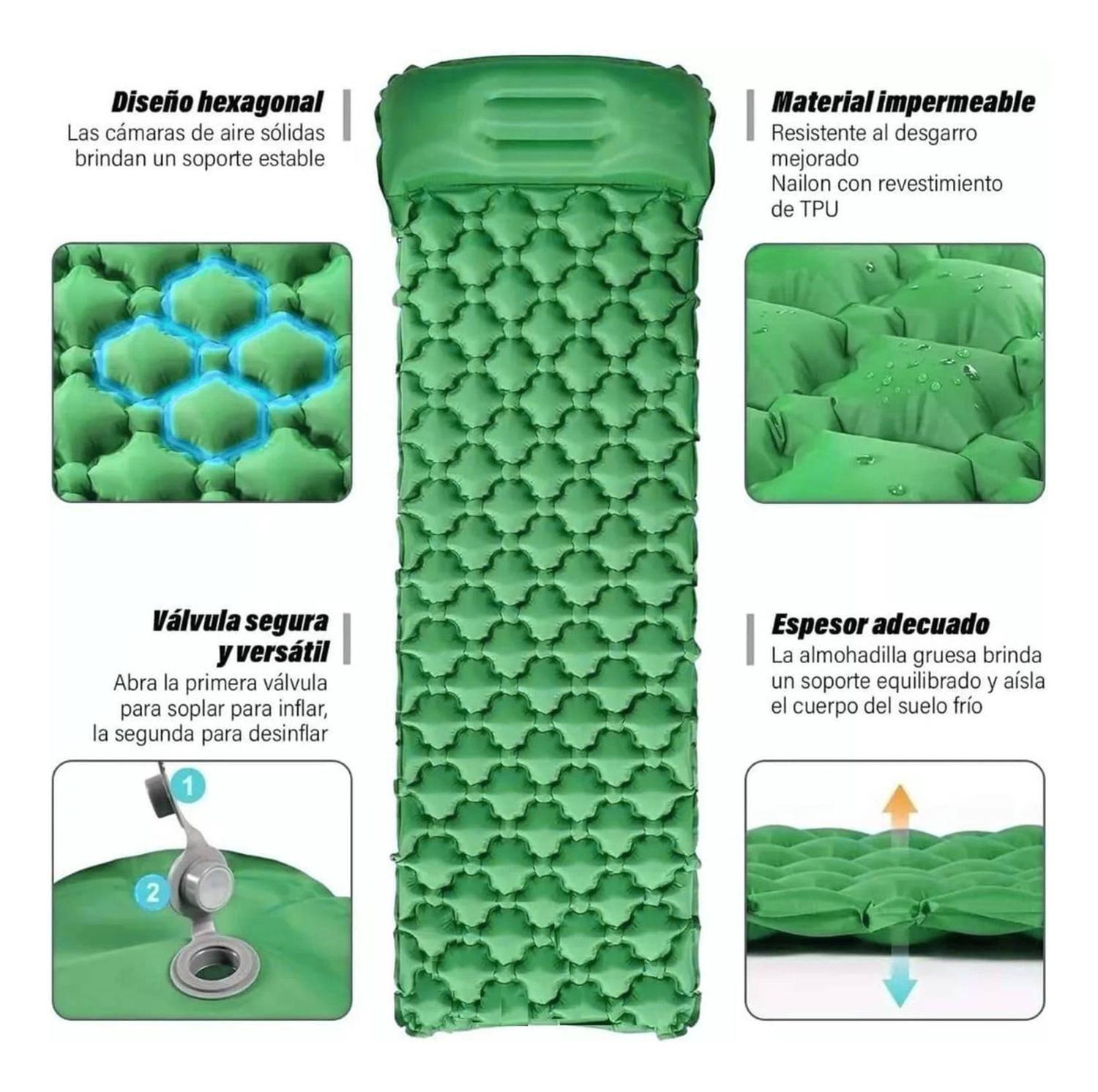 Colchon Inflable Plegable Para Camping Outdoor-2