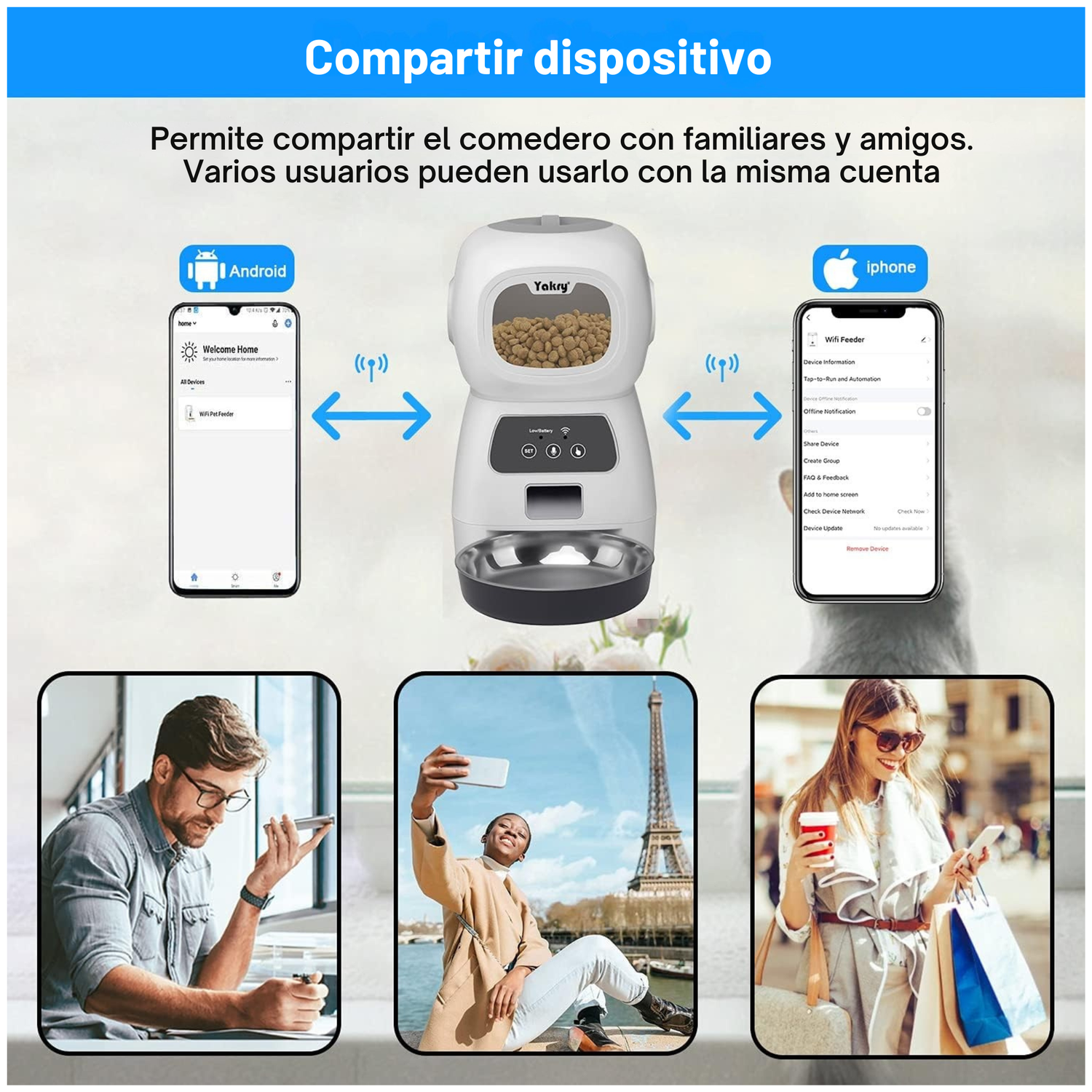 Dispensador Automático Comida Mascotas YEP PET-2