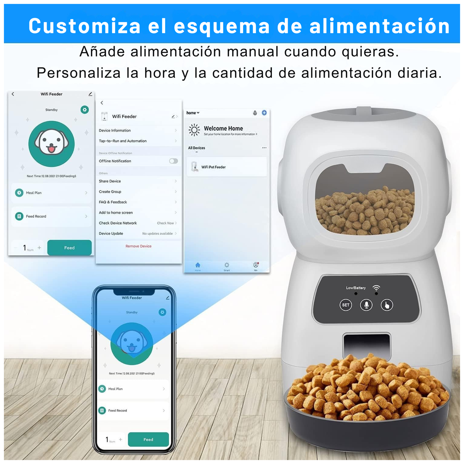 Dispensador Automático Comida Mascotas YEP PET-4