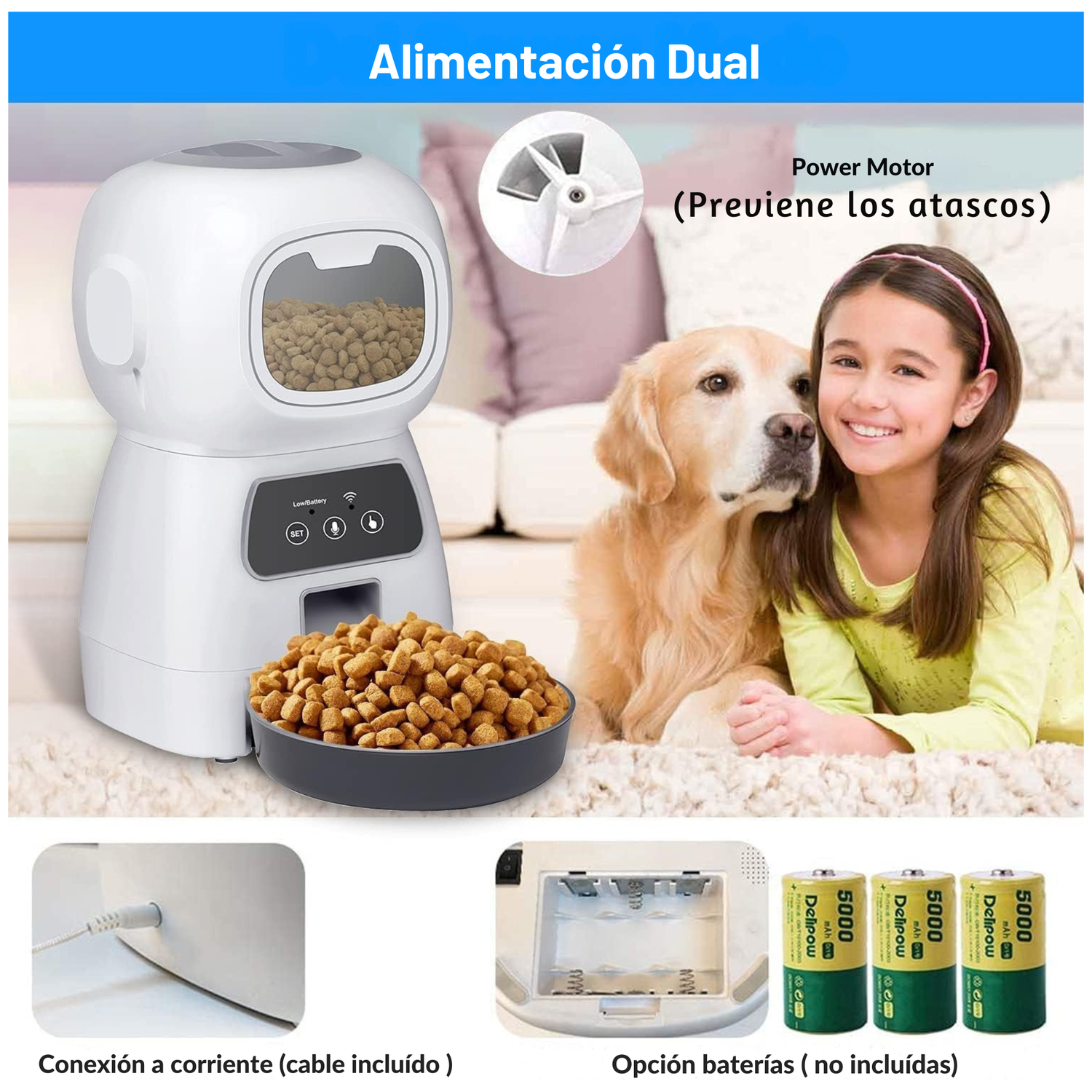 Dispensador Automático Comida Mascotas YEP PET-5