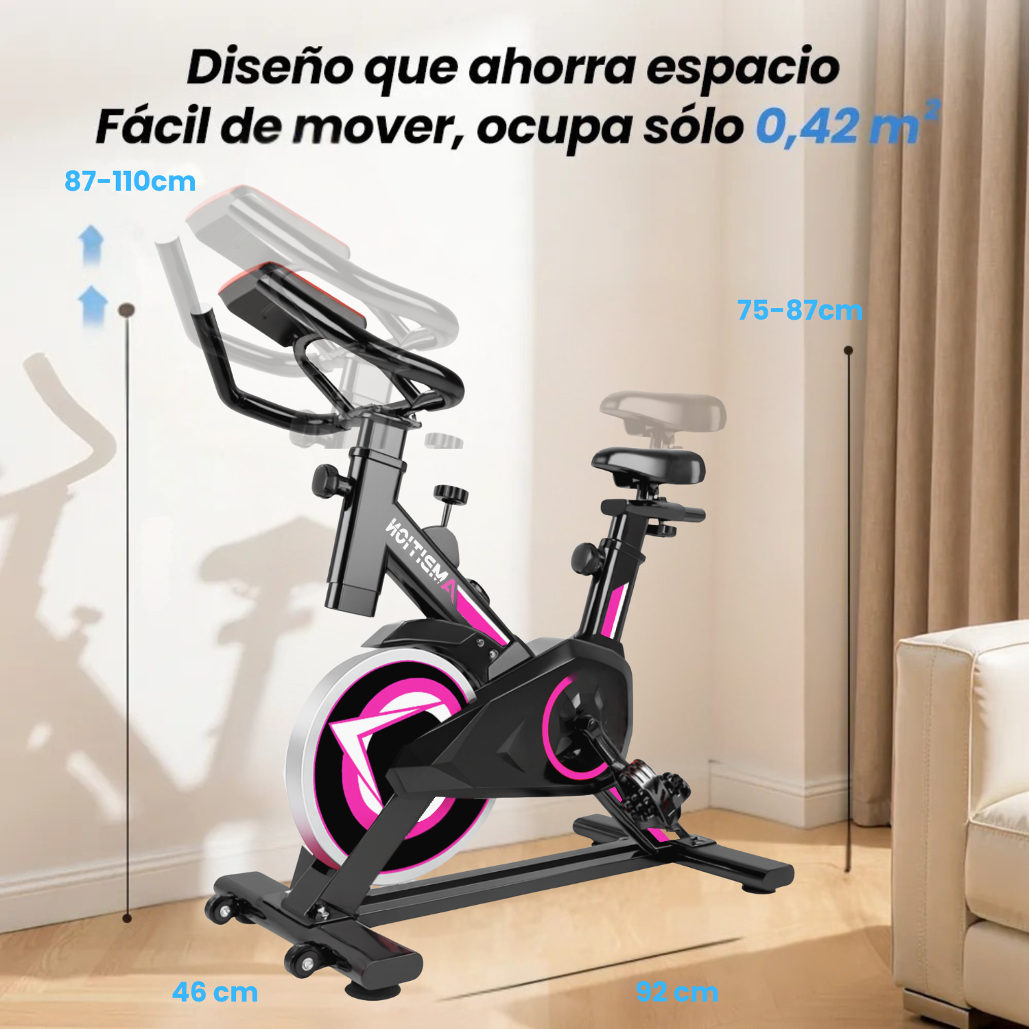 Bicicleta Spinning 6kg Resistencia Ambition-3