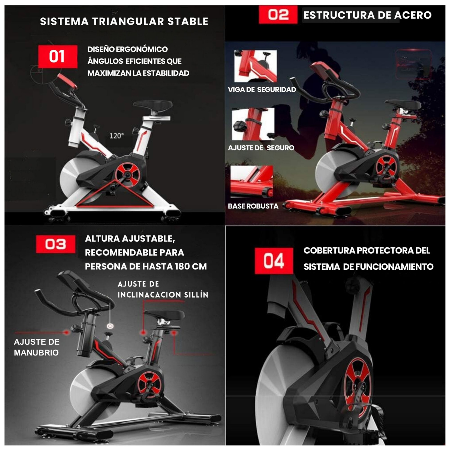 Bicicleta Spinning 6kg Resistencia Ambition-9