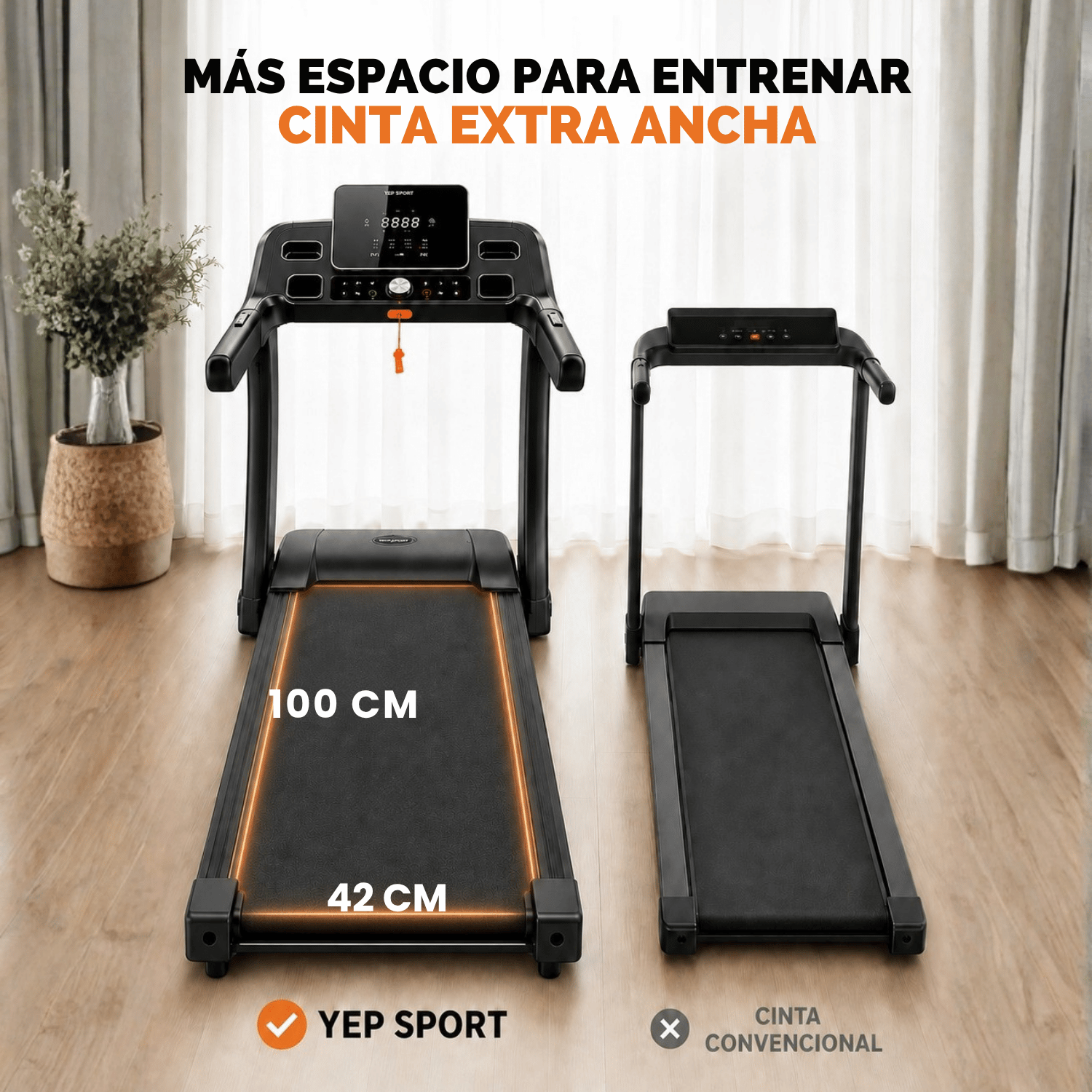 Trotadora Eléctrica 3 Niveles Inclinación Bluetooth-3
