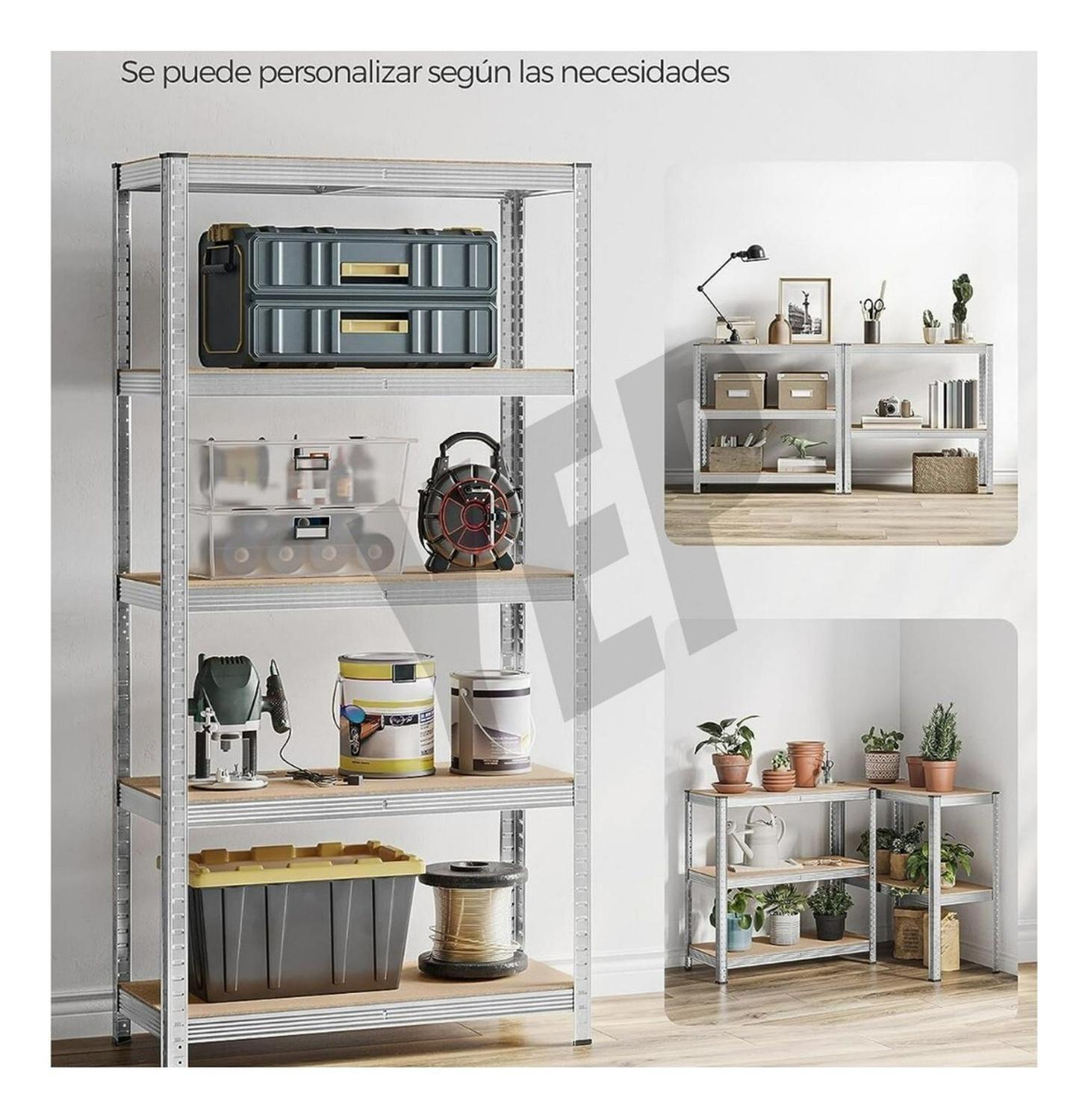 Estante Metálico Armable 180x90x40 Armado Facil Sin Pernos-3