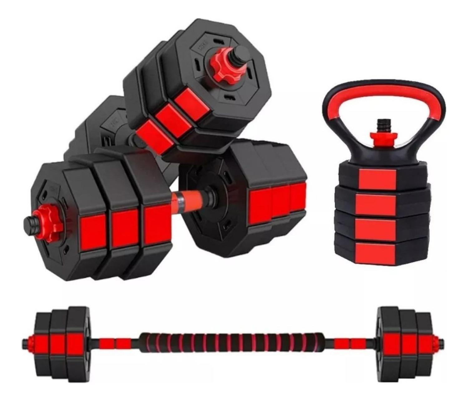 Set Mancuernas Barra Rusa Ajustables 20 Kg 3 En 1-4
