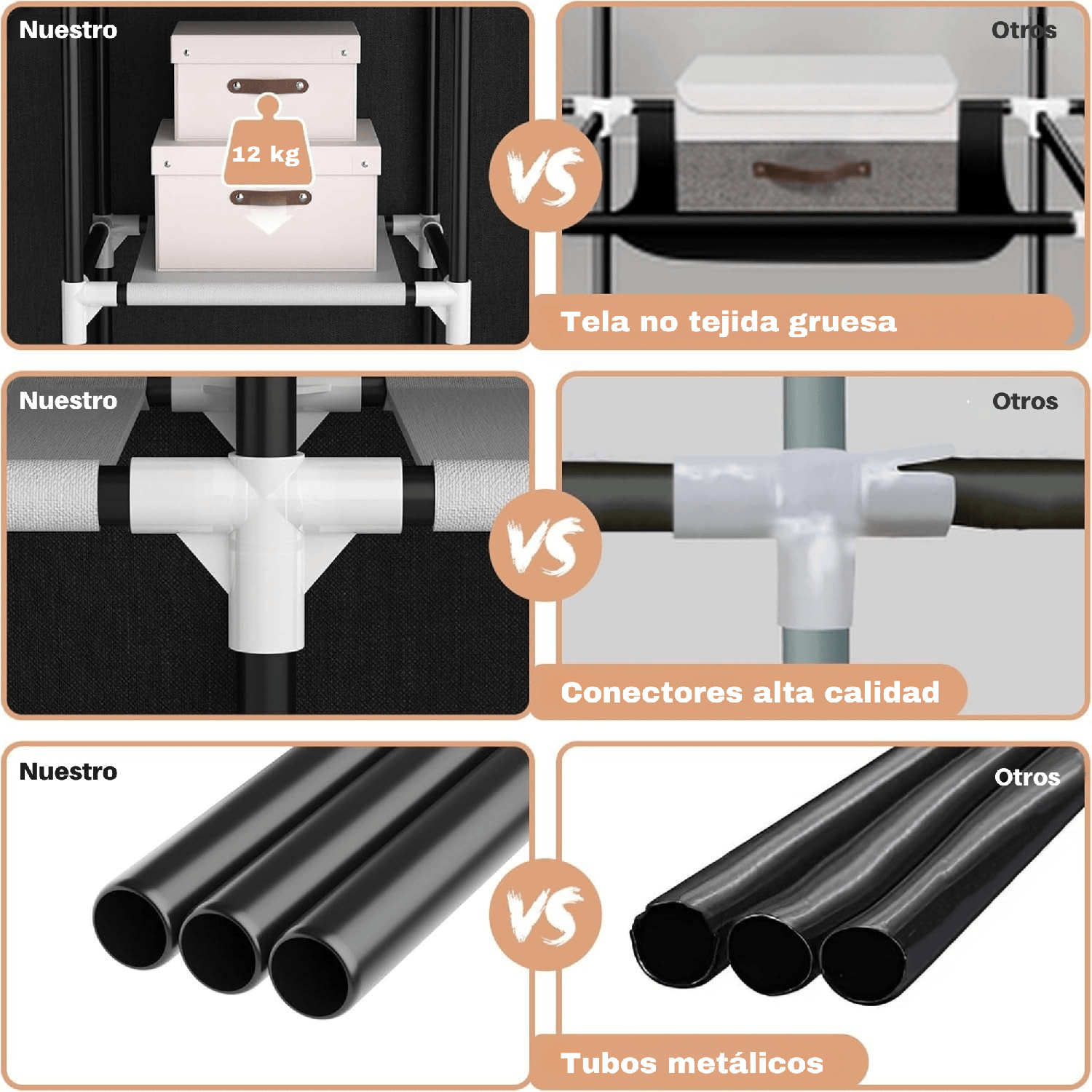 Armario Closet Ropero Armable Grande Gris-4