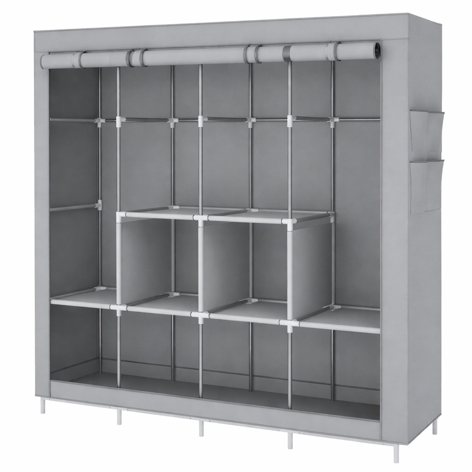 Armario Closet Ropero Armable Organizador Colgador XL Gris-2