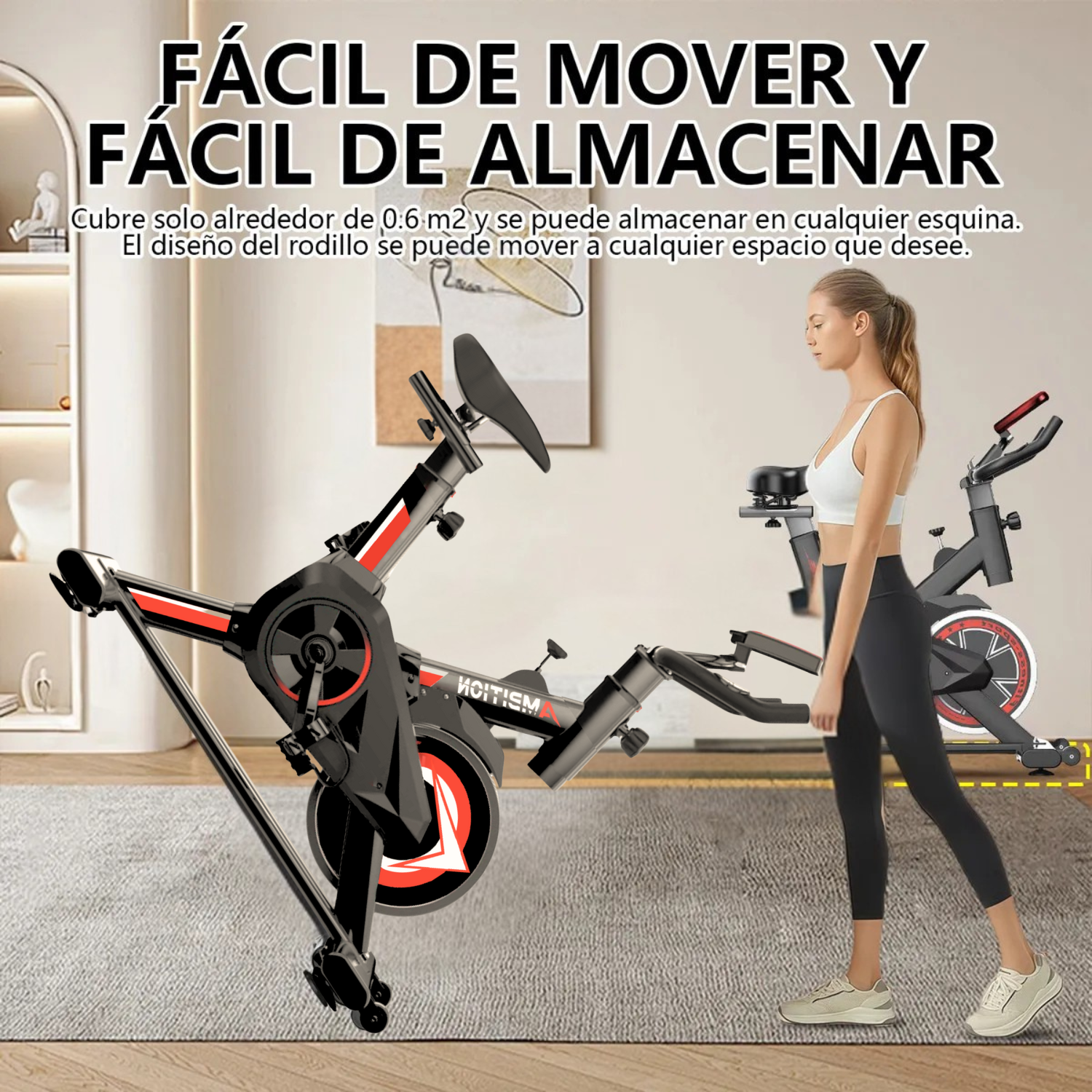 Bicicleta Spinning 6kg Resistencia Ambition Red-4