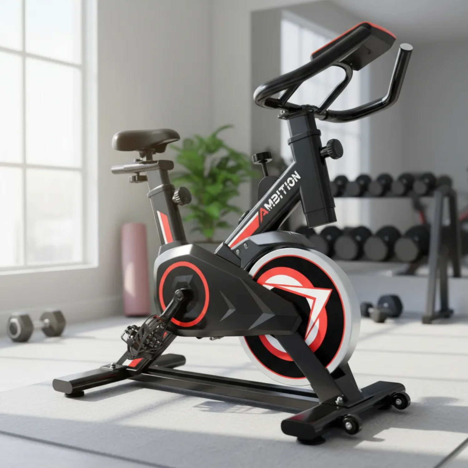 Bicicleta Spinning 6kg Resistencia Ambition Red-8