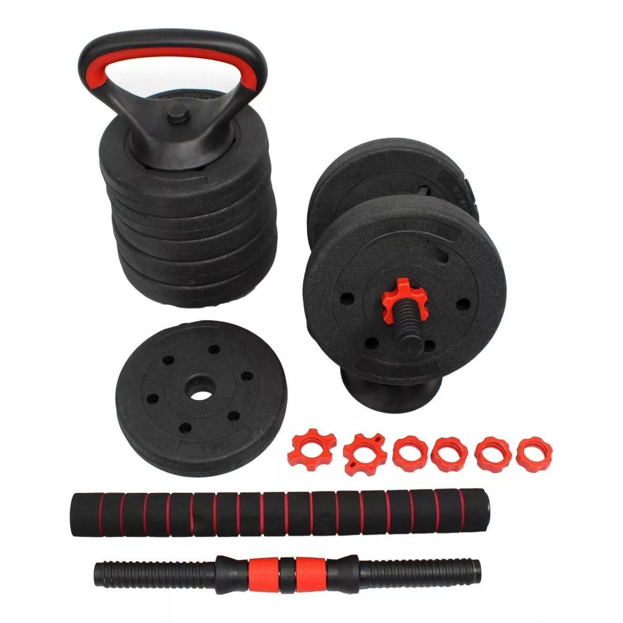 Mancuernas 15 kg Barra Ajustables Convertibles a barra-1