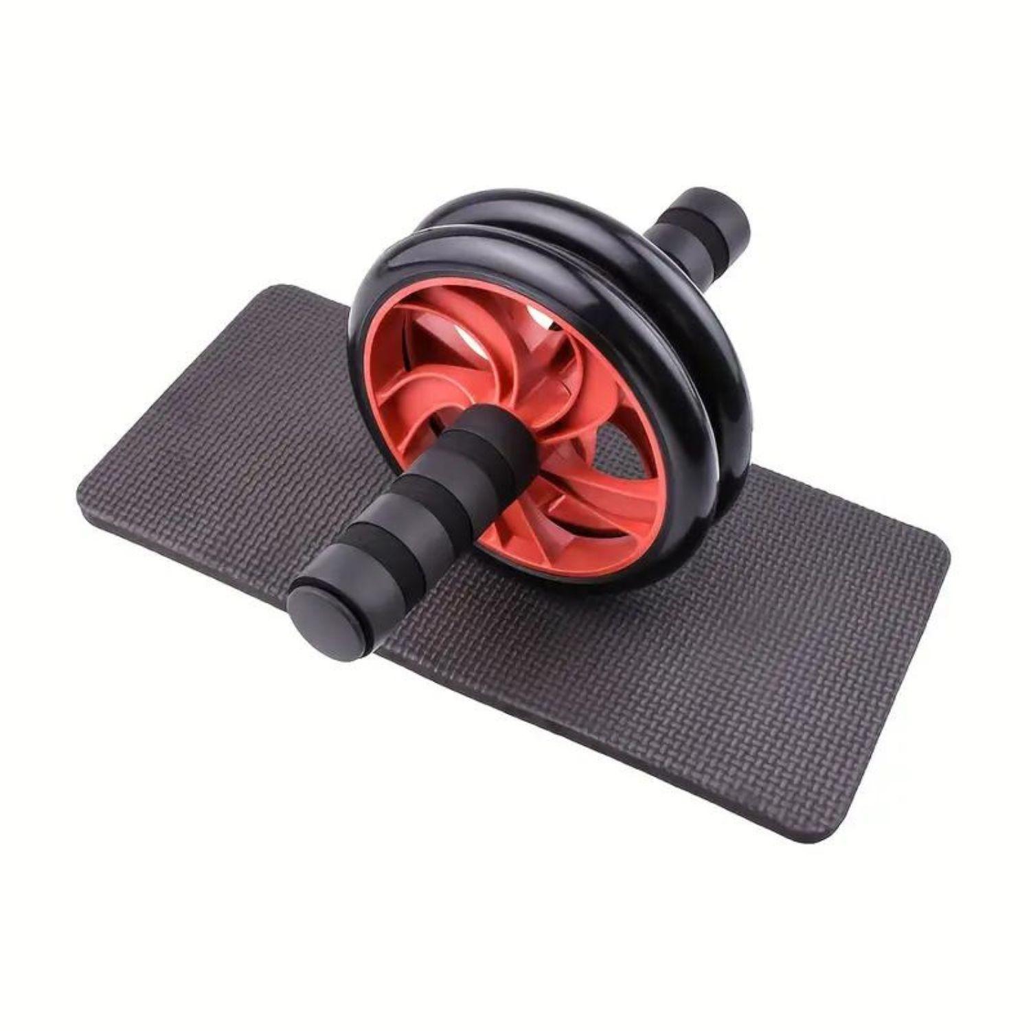 Set Rueda Abdominal - Cuerda Saltar - Mangos Push Ups Rojo-4