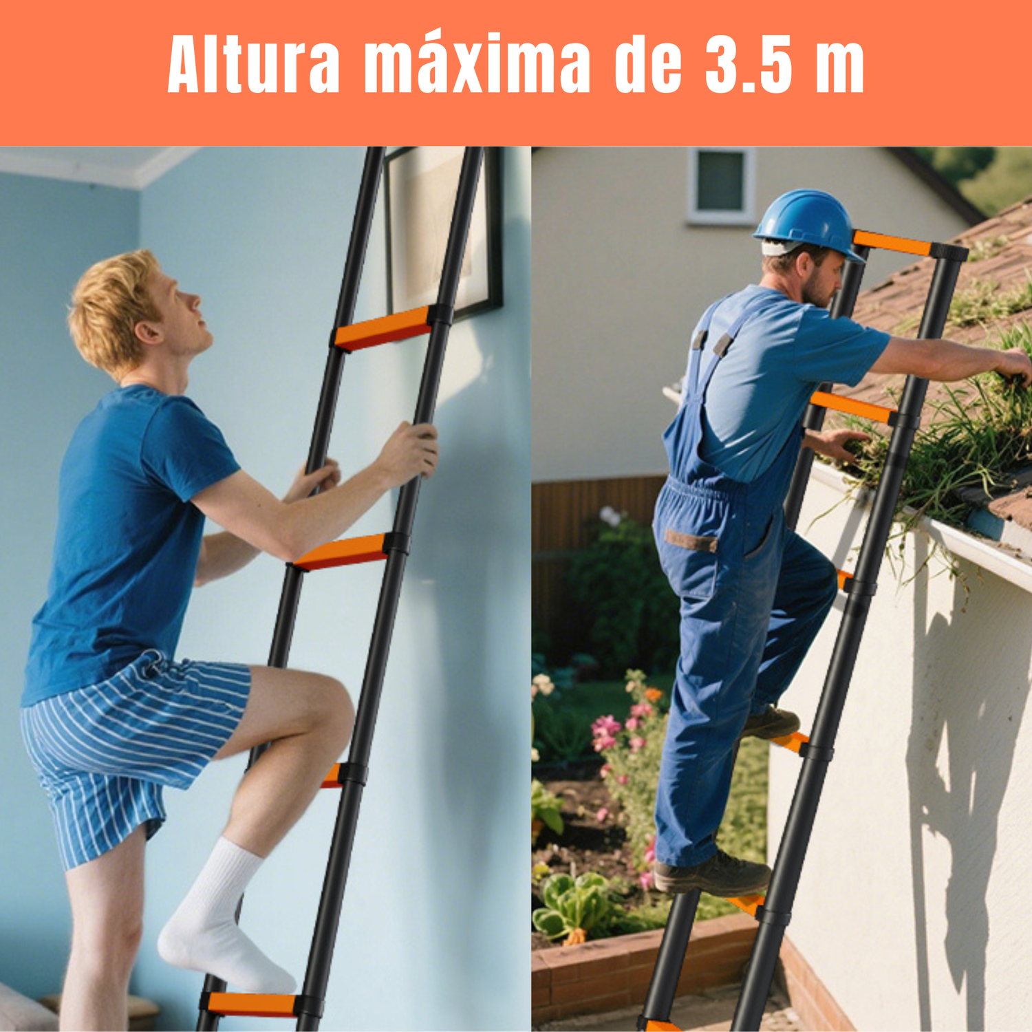 Escalera Telescópica 3.5m 150kg Aluminio-5
