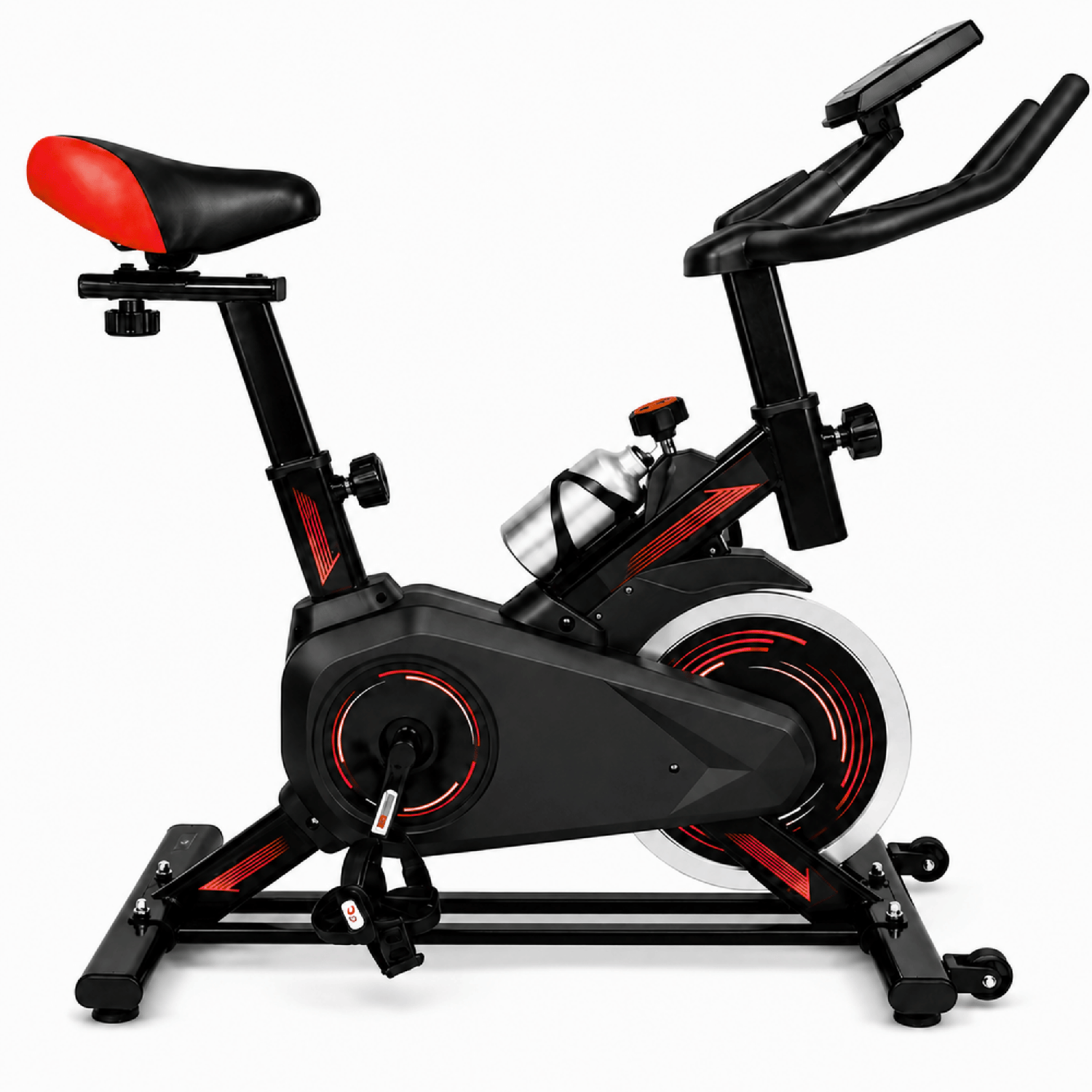 Bicicleta Spinning Yepsport Roja Con Botella-4
