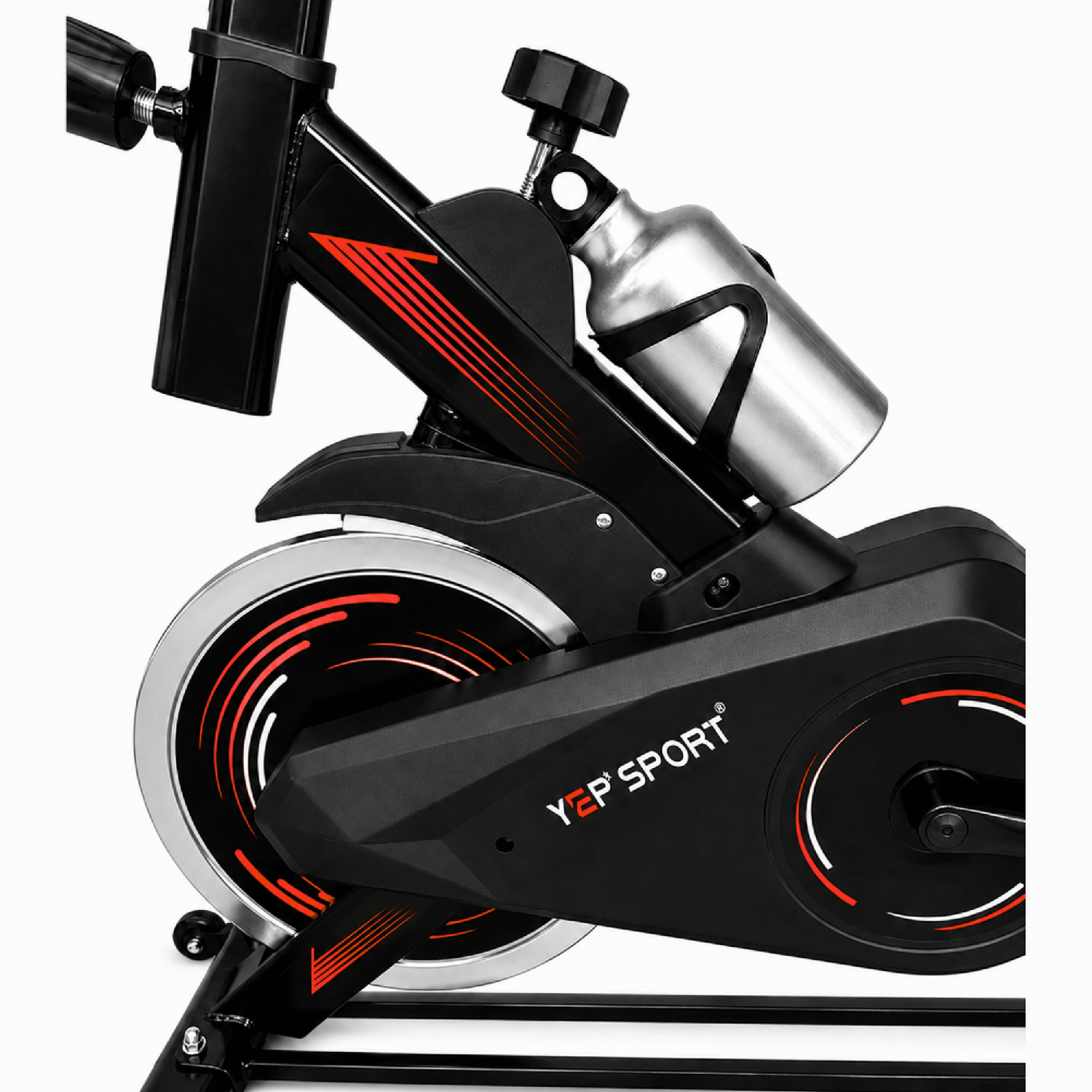 Bicicleta Spinning Yepsport Roja Con Botella-5
