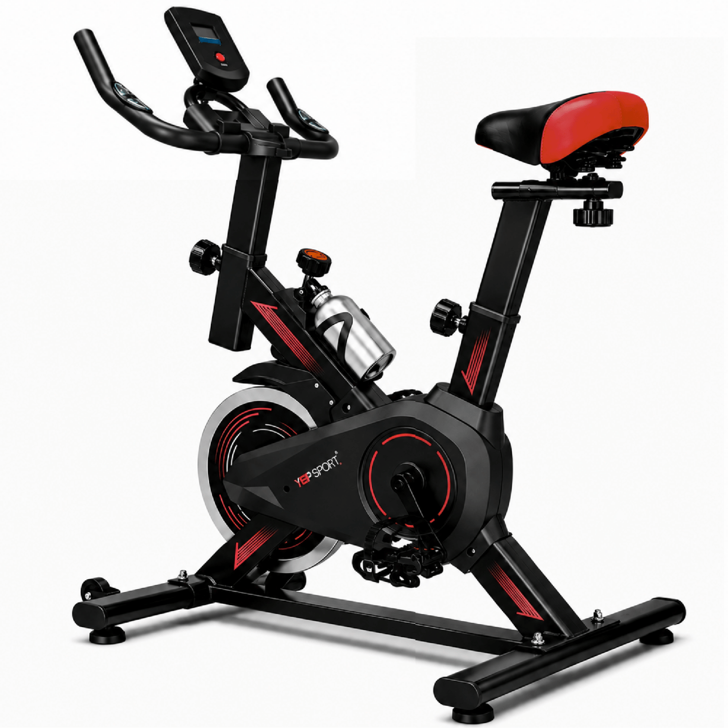 Bicicleta Spinning Yepsport Roja Con Botella-7