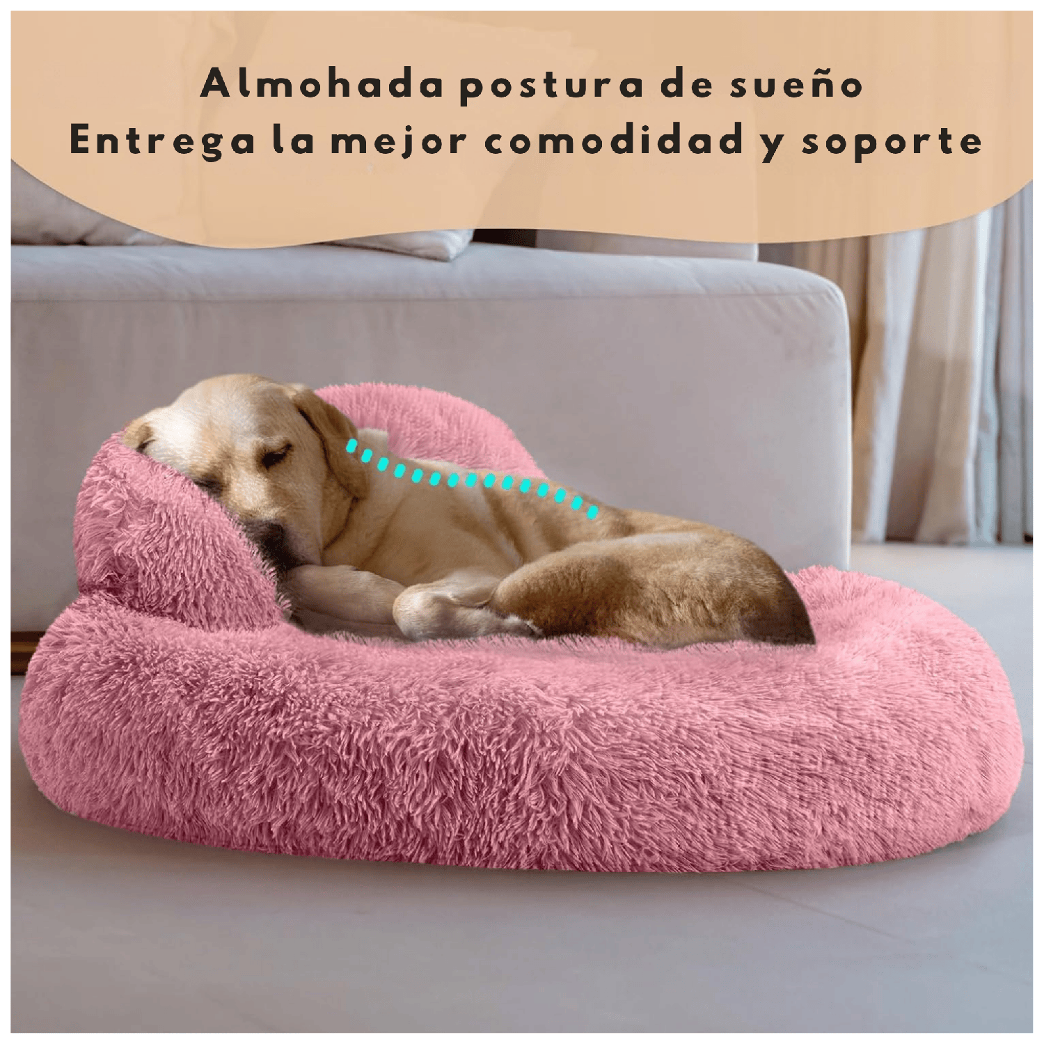 Cama Mascota Grande Yep Perro XL Antiestrés Y Ronquido-2