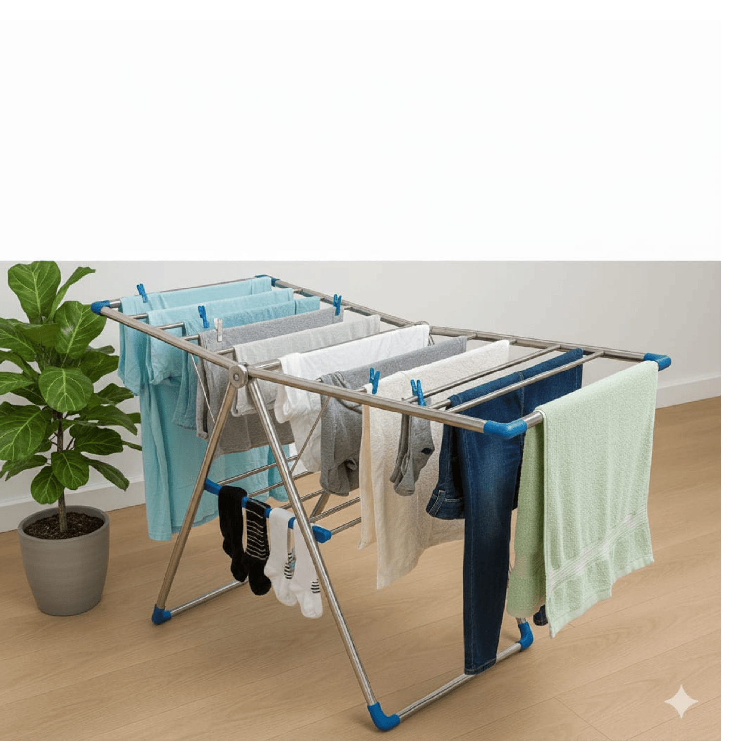 Tendedero Colgador Ropa Metal inoxidable 1.4m-2