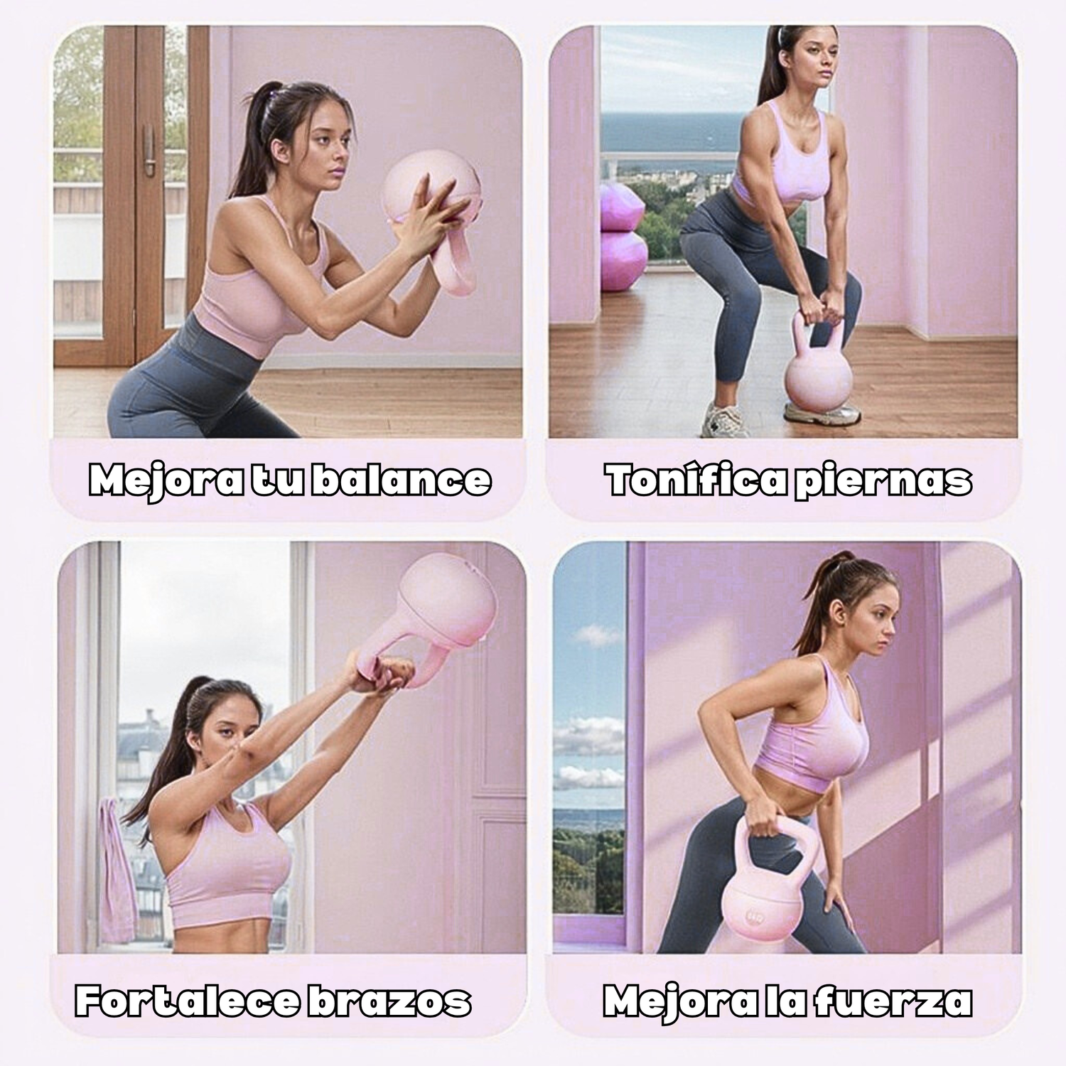 Pesa Rusa Kettlebell 8kg Crossfit Blanda-3