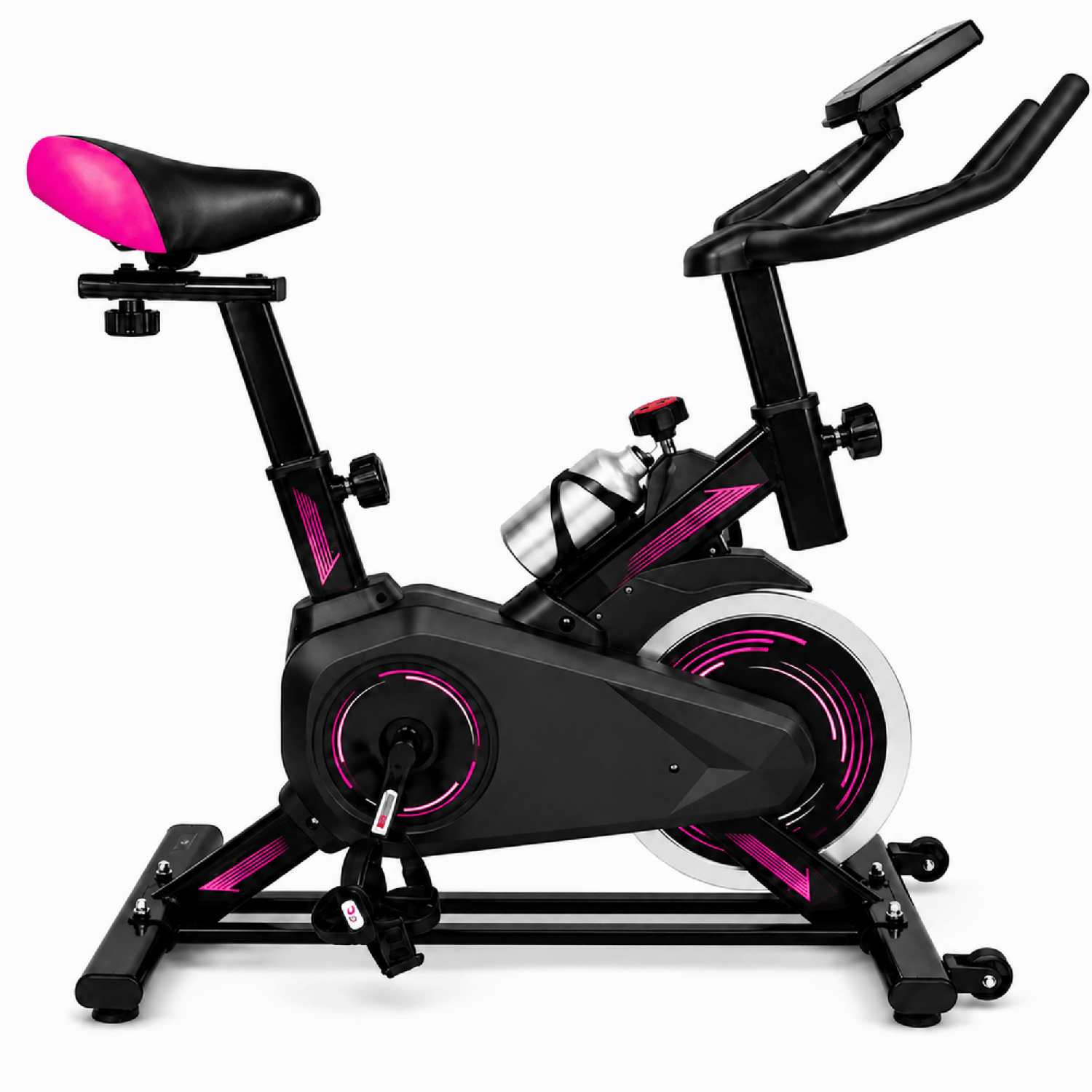Bicicleta Spinning Yepsport Fucsia Con Botella-5
