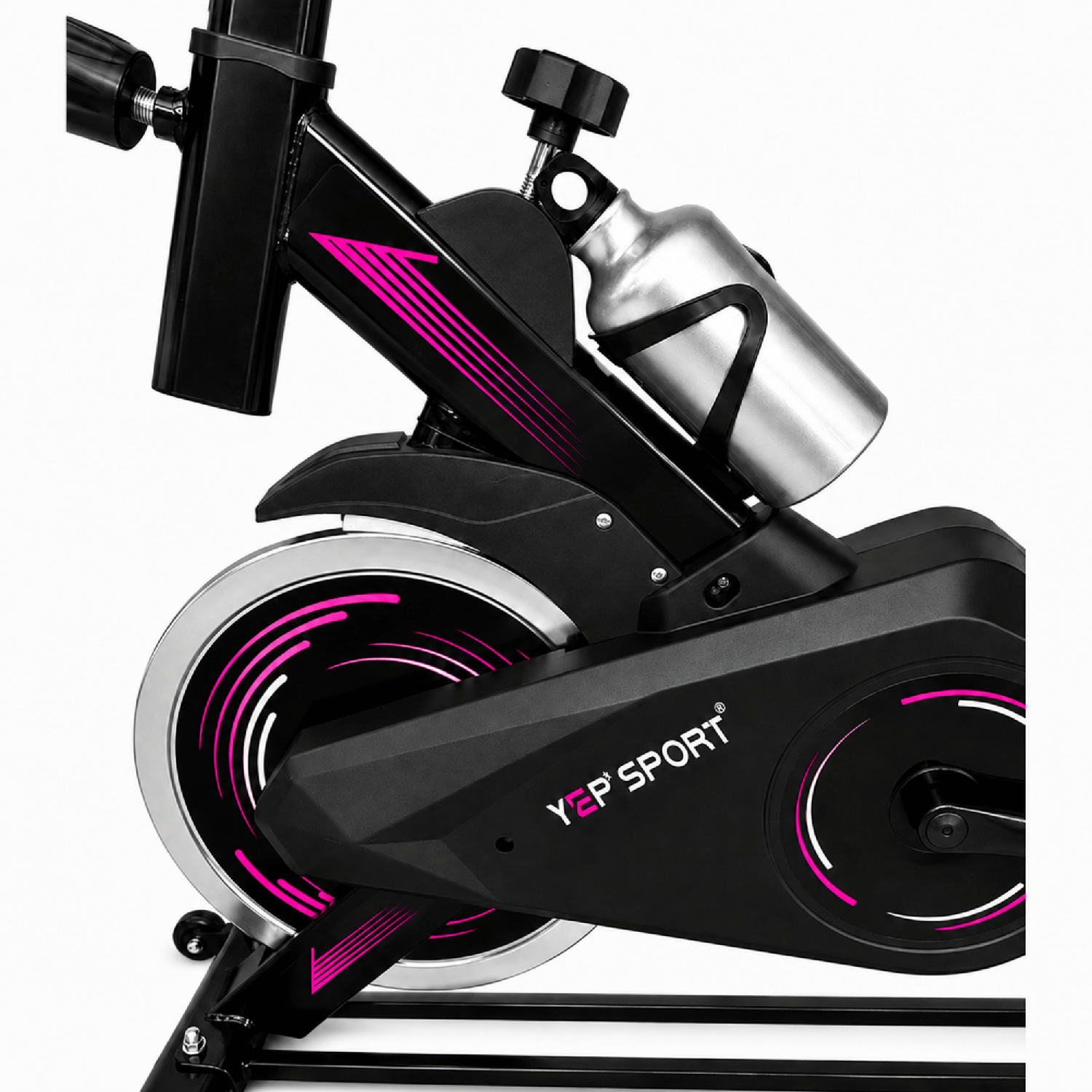 Bicicleta Spinning Yepsport Fucsia Con Botella-6