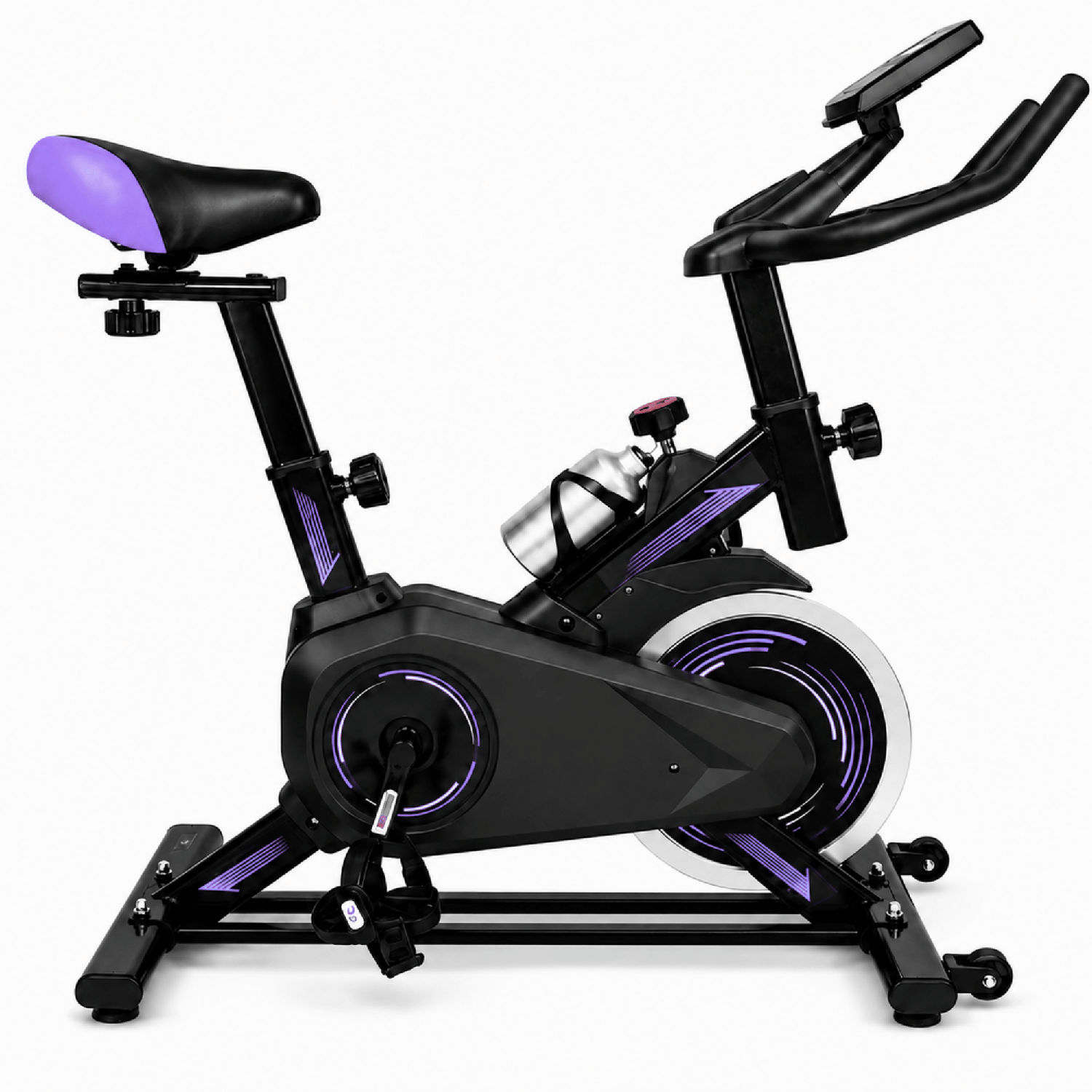 Bicicleta Spinning Yepsport Purpura Con Botella-4