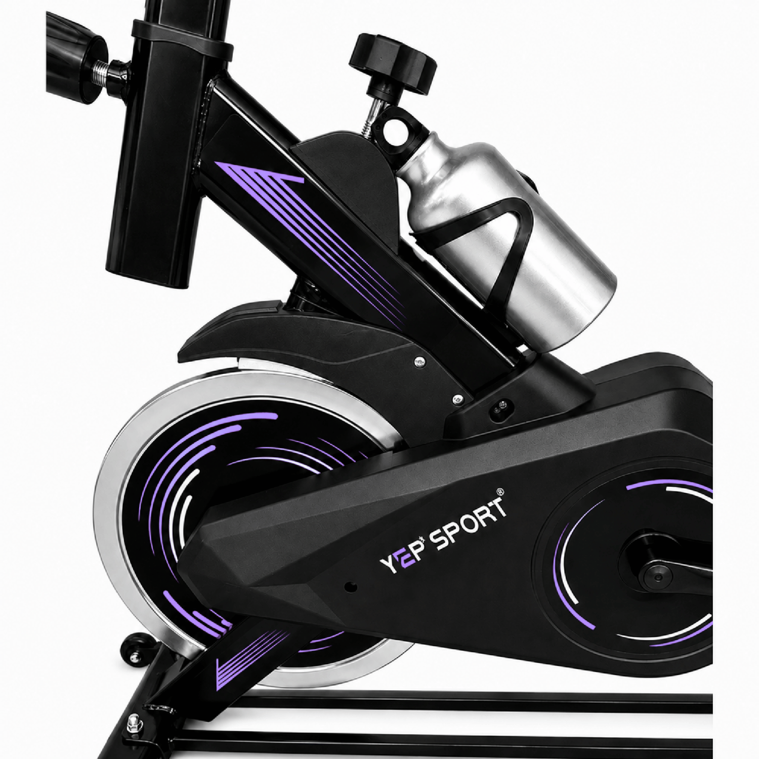 Bicicleta Spinning Yepsport Purpura Con Botella-5