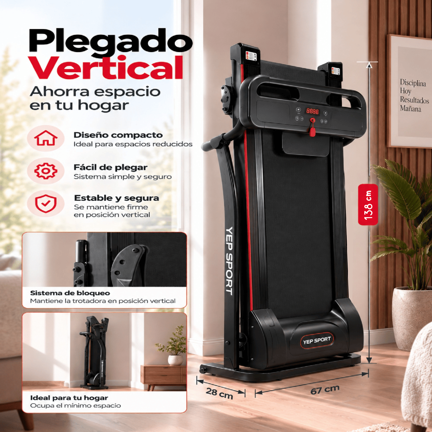 Trotadora Eléctrica Yep Slim 12 Km/h Bluetooth + Regalo-4