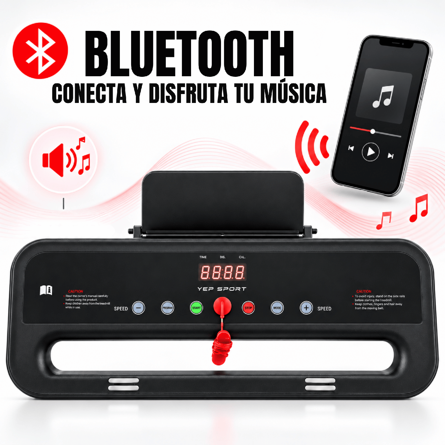 Trotadora Eléctrica Yep Slim 12 Km/h Bluetooth + Regalo-5