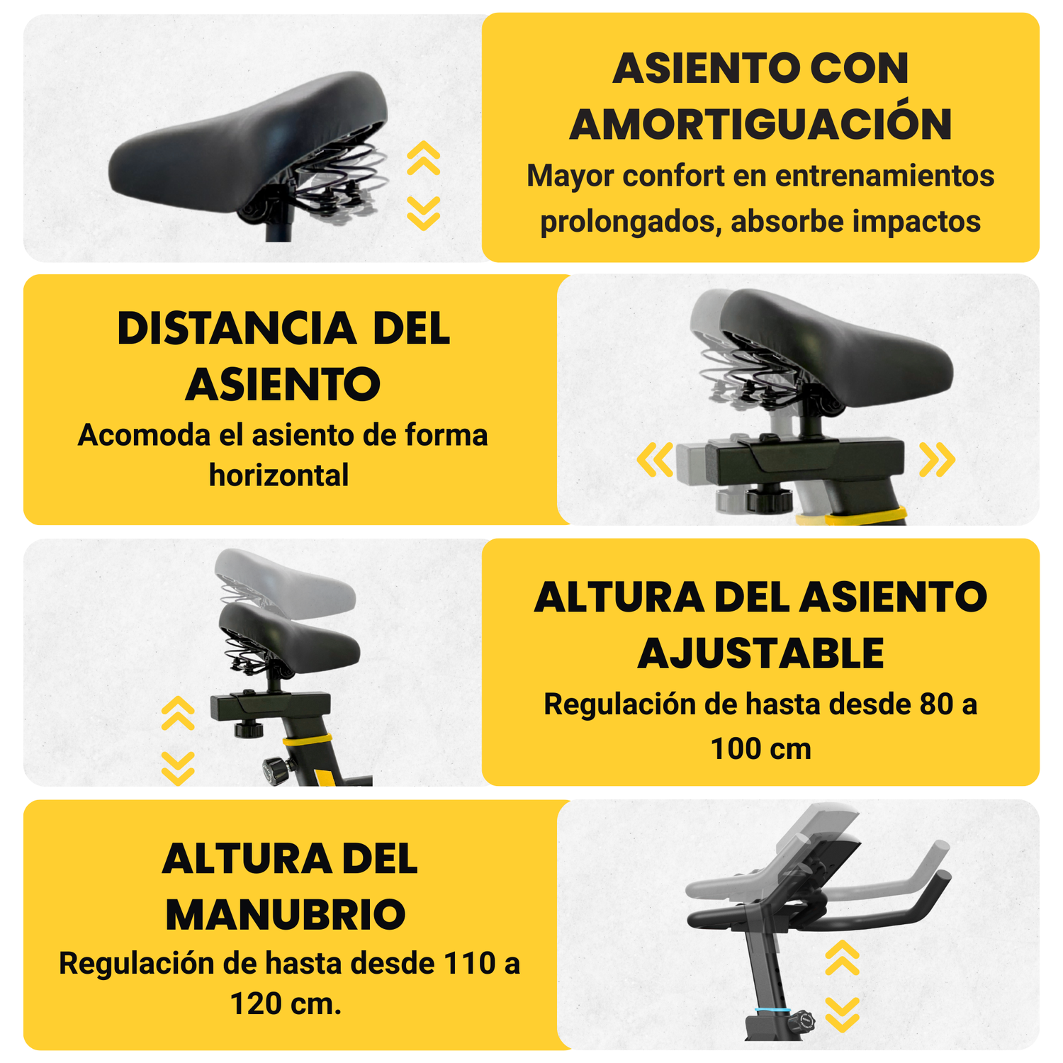 Bicicleta Spinning Anti shock Pro 14 KG Disco 1016-4-2