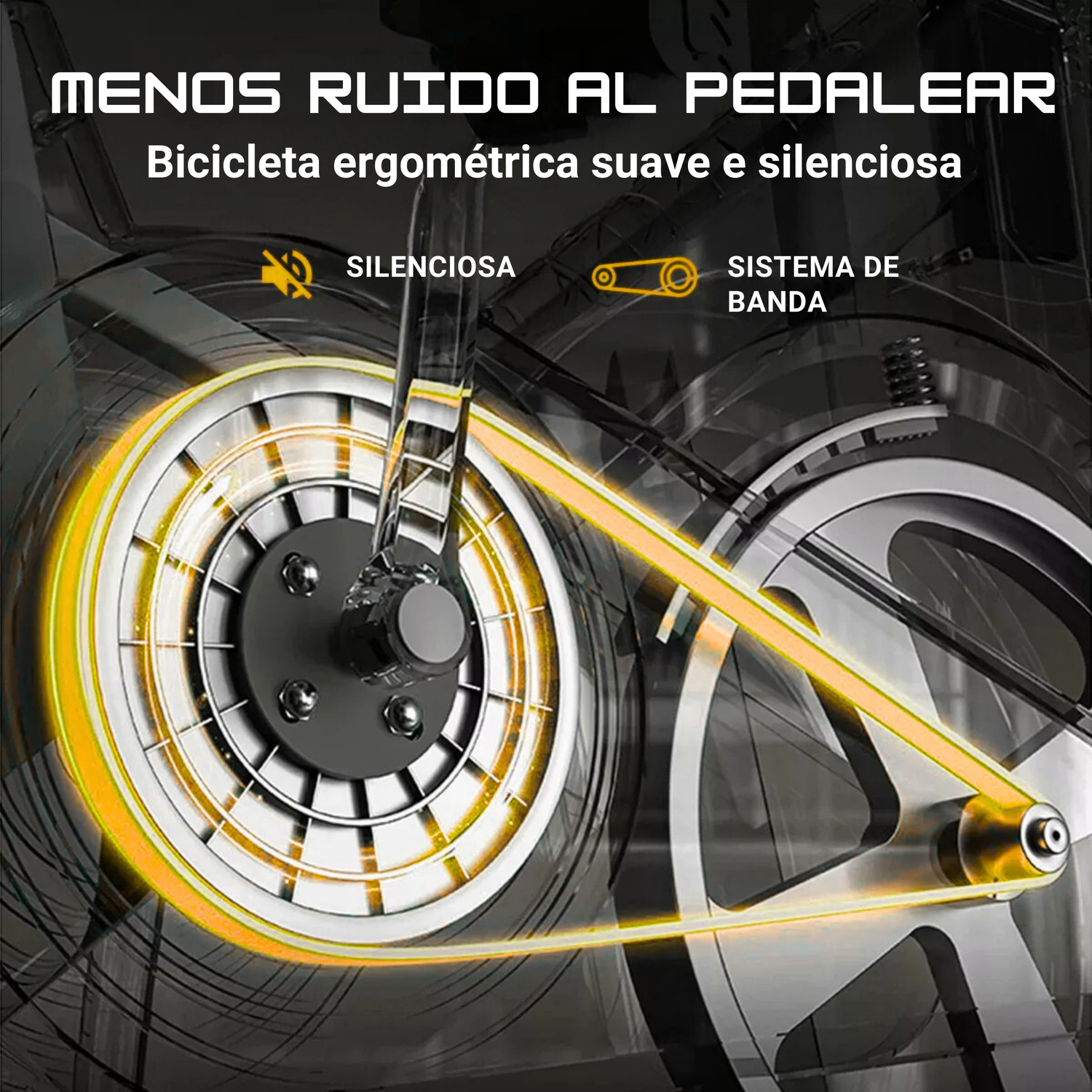 Bicicleta Spinning Anti shock Pro 14 KG Disco 1016-4-7