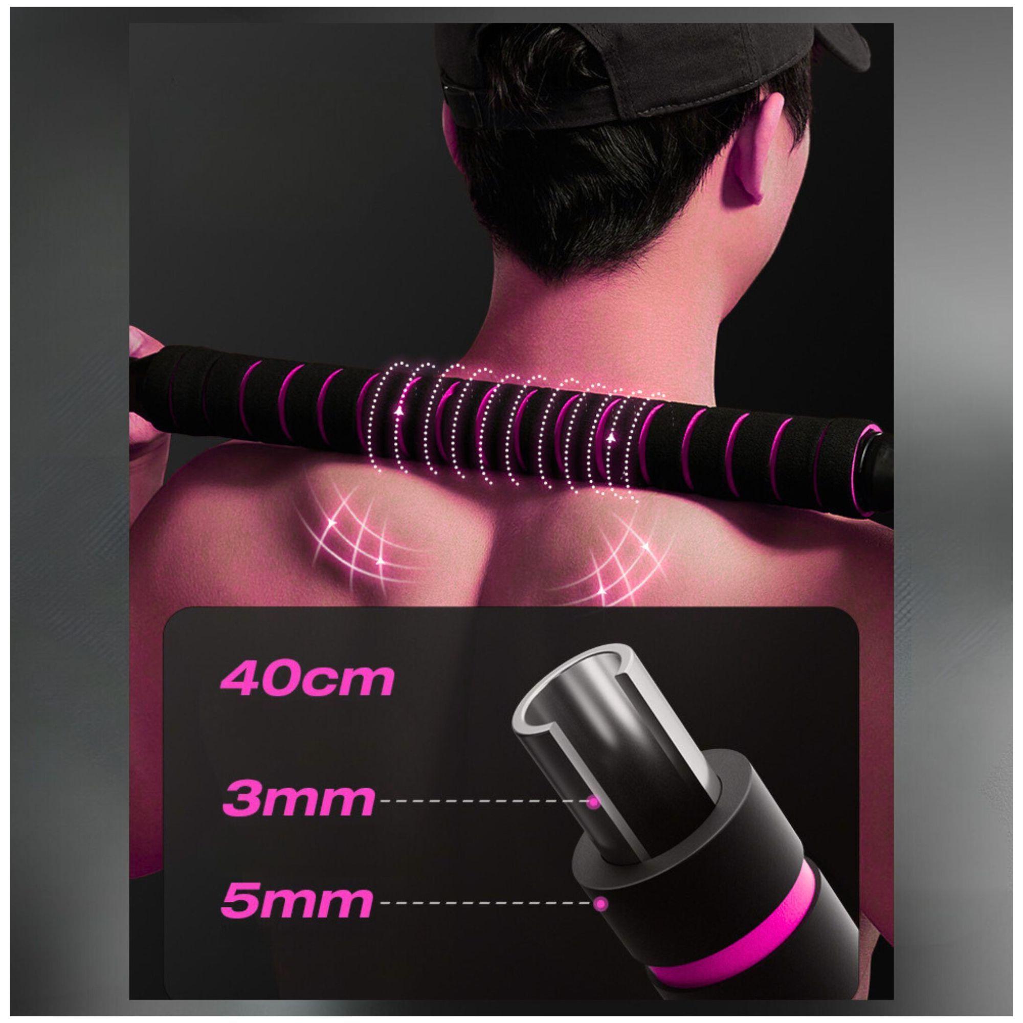 Set Mancuernas Barra Ajustables 20 Kg 3 En 1 rosa-6