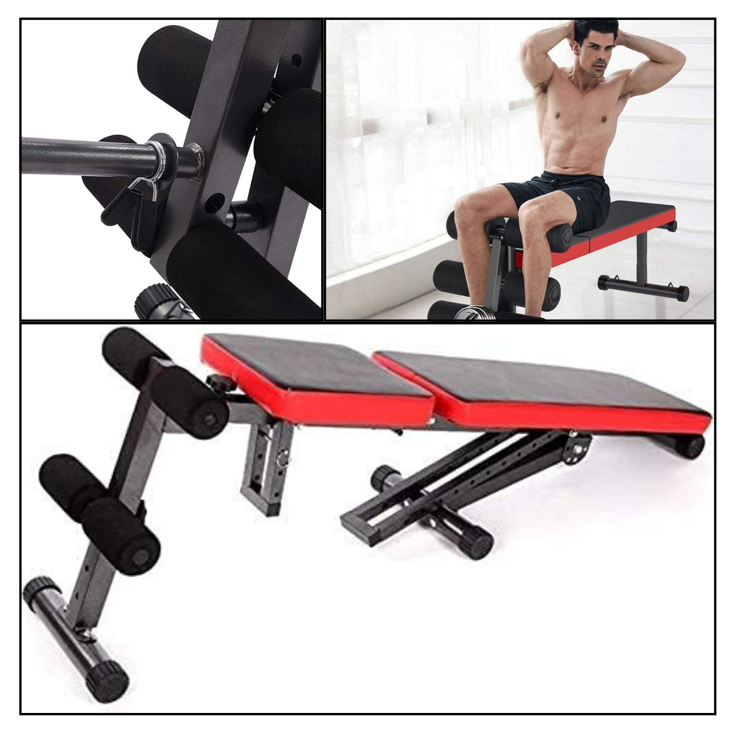 Banca Abdominal Pecho Piernas Inclinable-3
