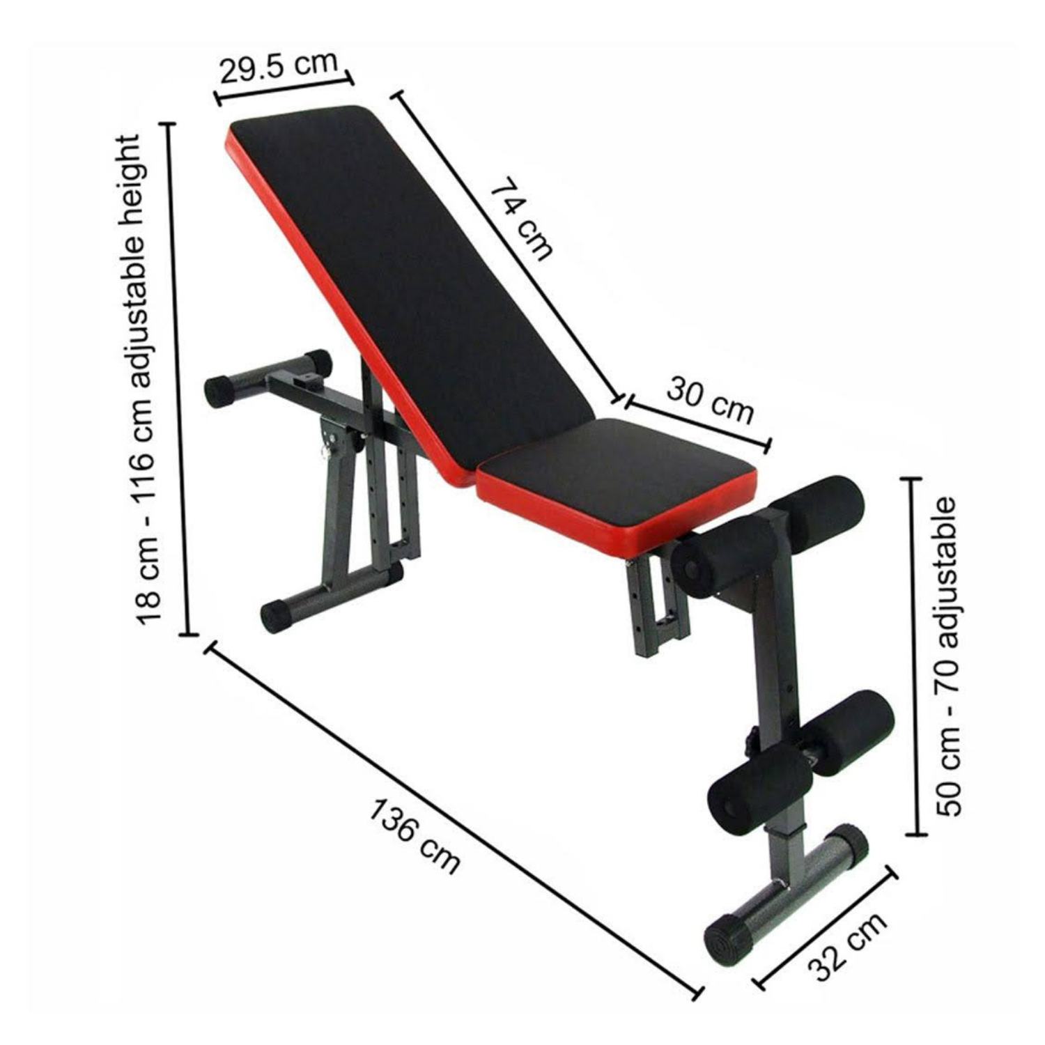 Banca Abdominal Pecho Piernas Inclinable-4